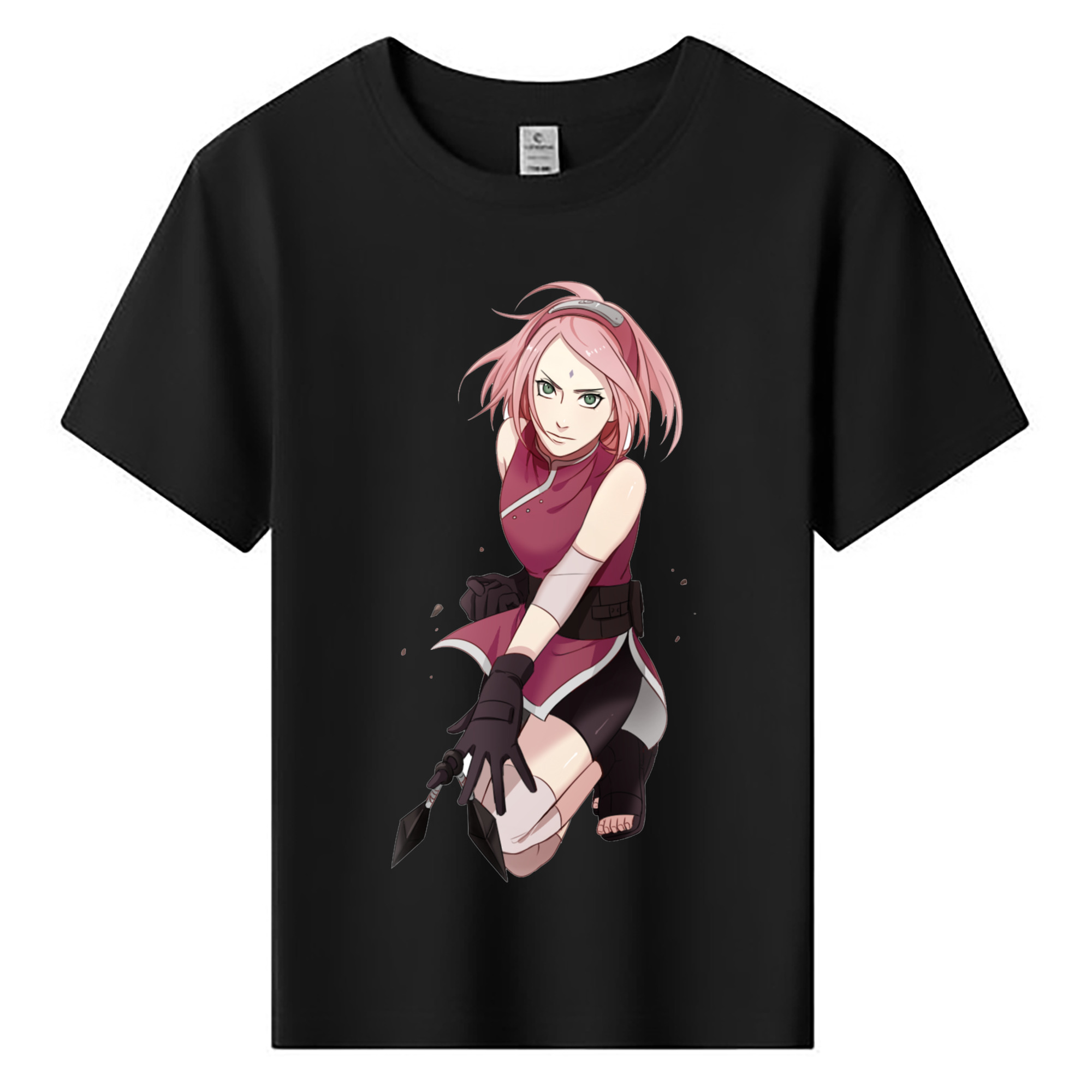 （画像用） NARUTO -ナルト- 春野サクラ Haruno Sakura 綿100％キッズTシャツ（フロントプリント）
