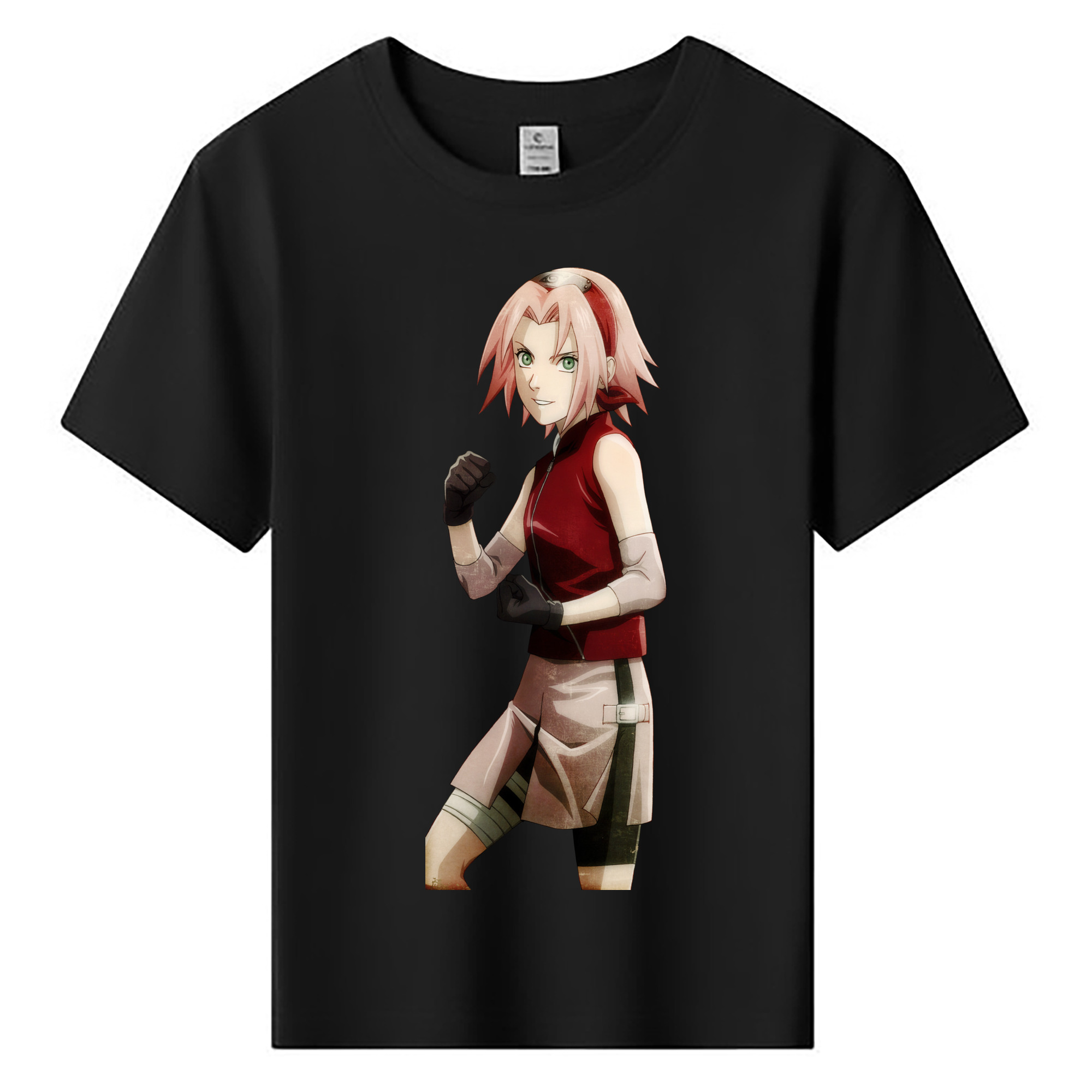 （画像用） NARUTO -ナルト- 春野サクラ Haruno Sakura 綿100％キッズTシャツ（フロントプリント）