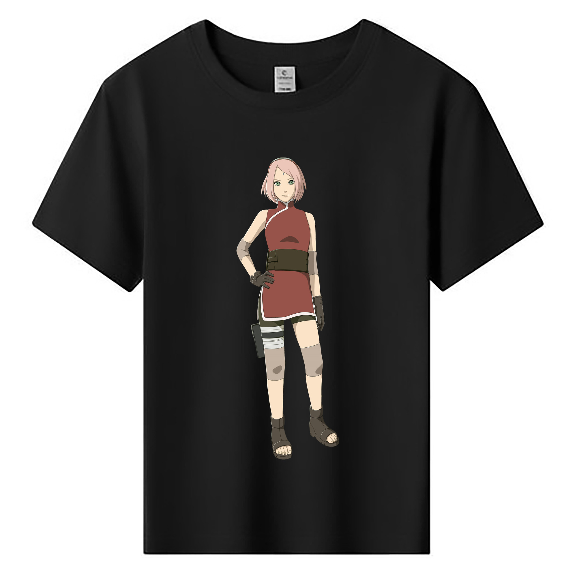 （画像用） NARUTO -ナルト- 春野サクラ Haruno Sakura 綿100％キッズTシャツ（フロントプリント）