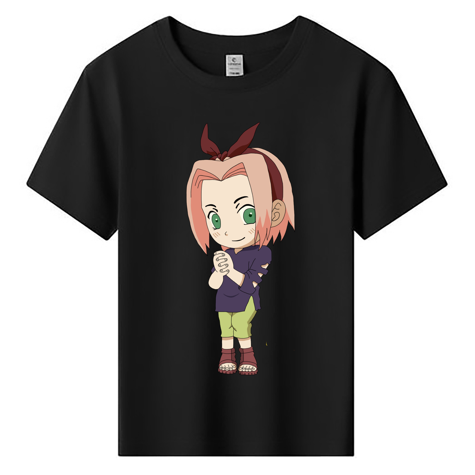 （画像用） NARUTO -ナルト- 春野サクラ Haruno Sakura 綿100％キッズTシャツ（フロントプリント）