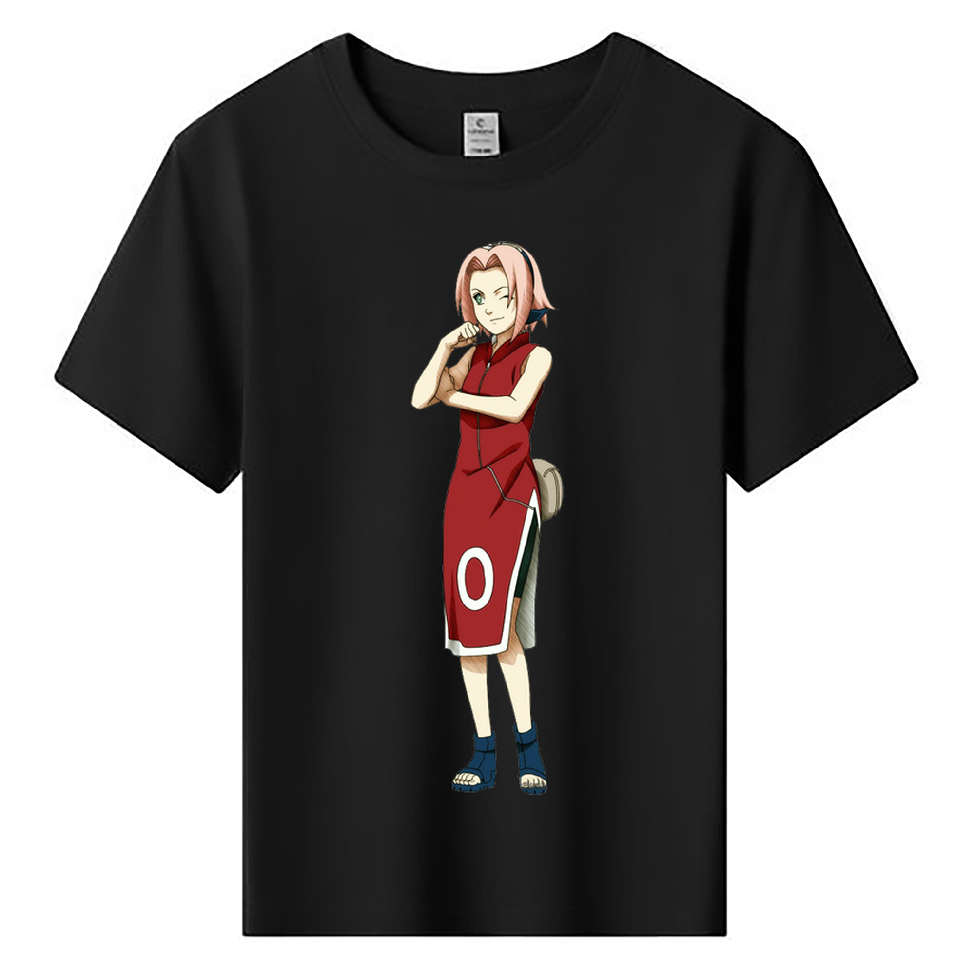 （画像用） NARUTO -ナルト- 春野サクラ Haruno Sakura 綿100％キッズTシャツ（フロントプリント）