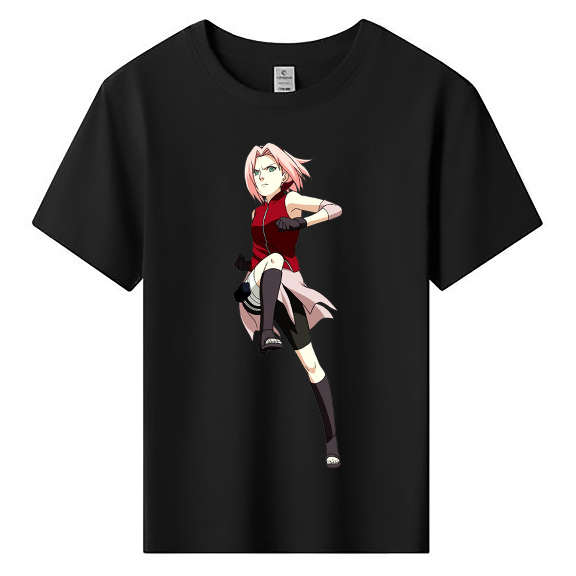 （画像用） NARUTO -ナルト- 春野サクラ Haruno Sakura 綿100％キッズTシャツ（フロントプリント）