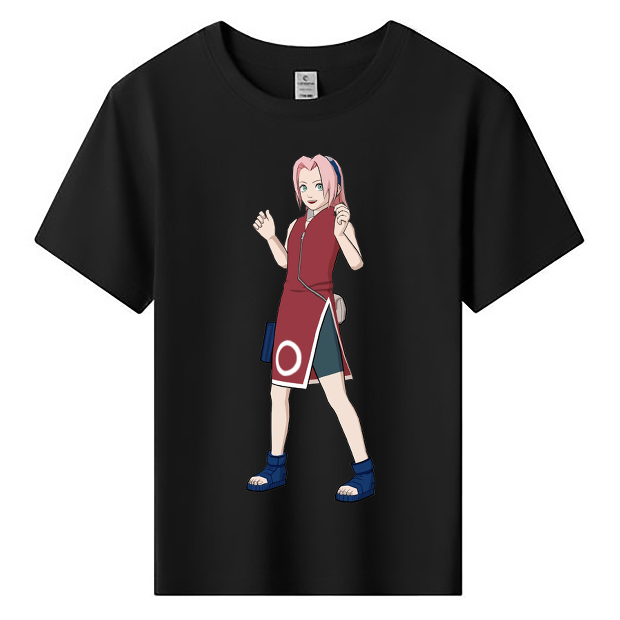 （画像用） NARUTO -ナルト- 春野サクラ Haruno Sakura 綿100％キッズTシャツ（フロントプリント）