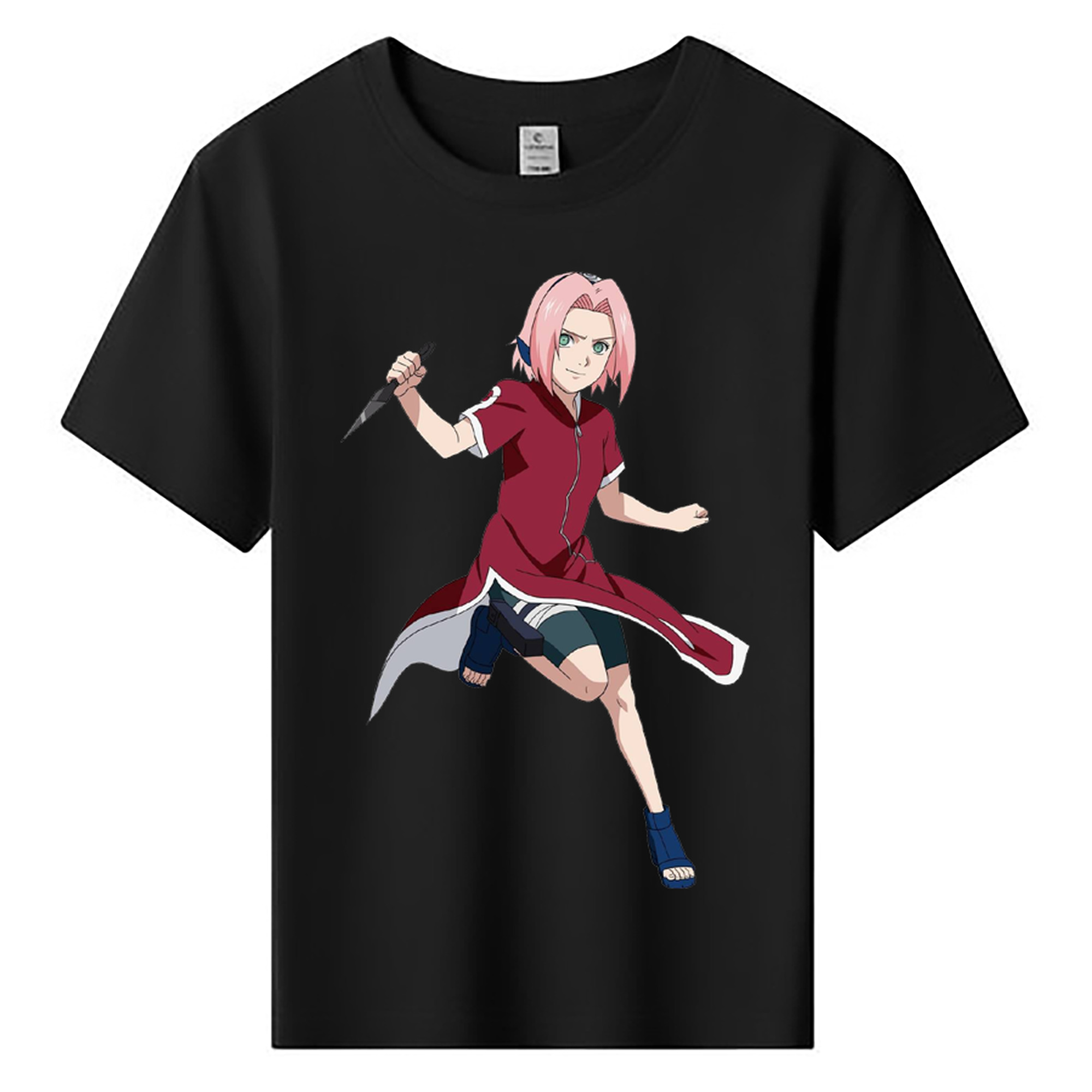 （画像用） NARUTO -ナルト- 春野サクラ Haruno Sakura 綿100％キッズTシャツ（フロントプリント）