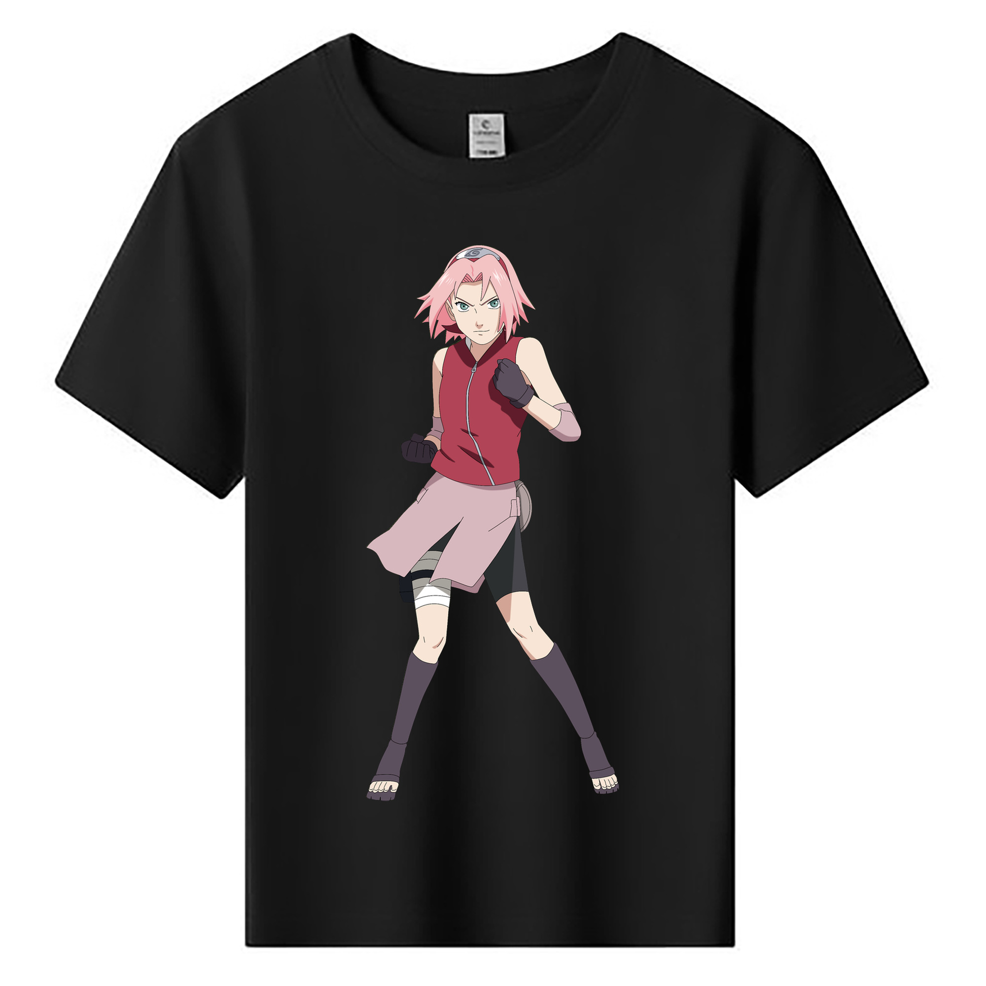 NARUTO -ナルト- 春野サクラ Haruno Sakura 綿100％キッズTシャツ（フロントプリント）