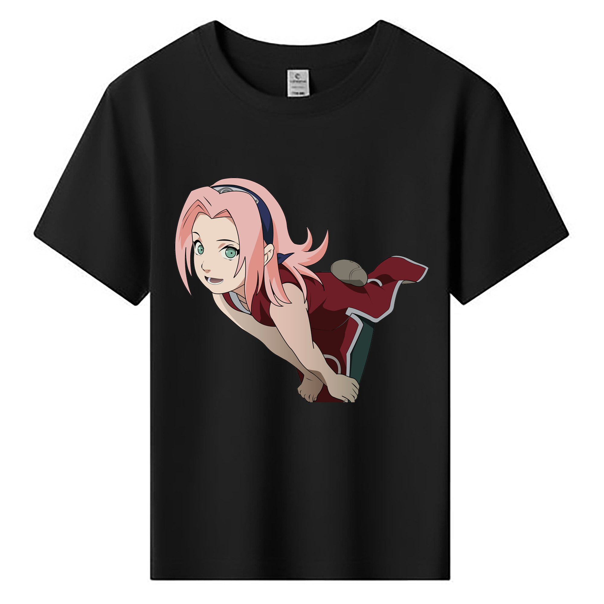 （画像用） NARUTO -ナルト- 春野サクラ Haruno Sakura 綿100％キッズTシャツ（フロントプリント）