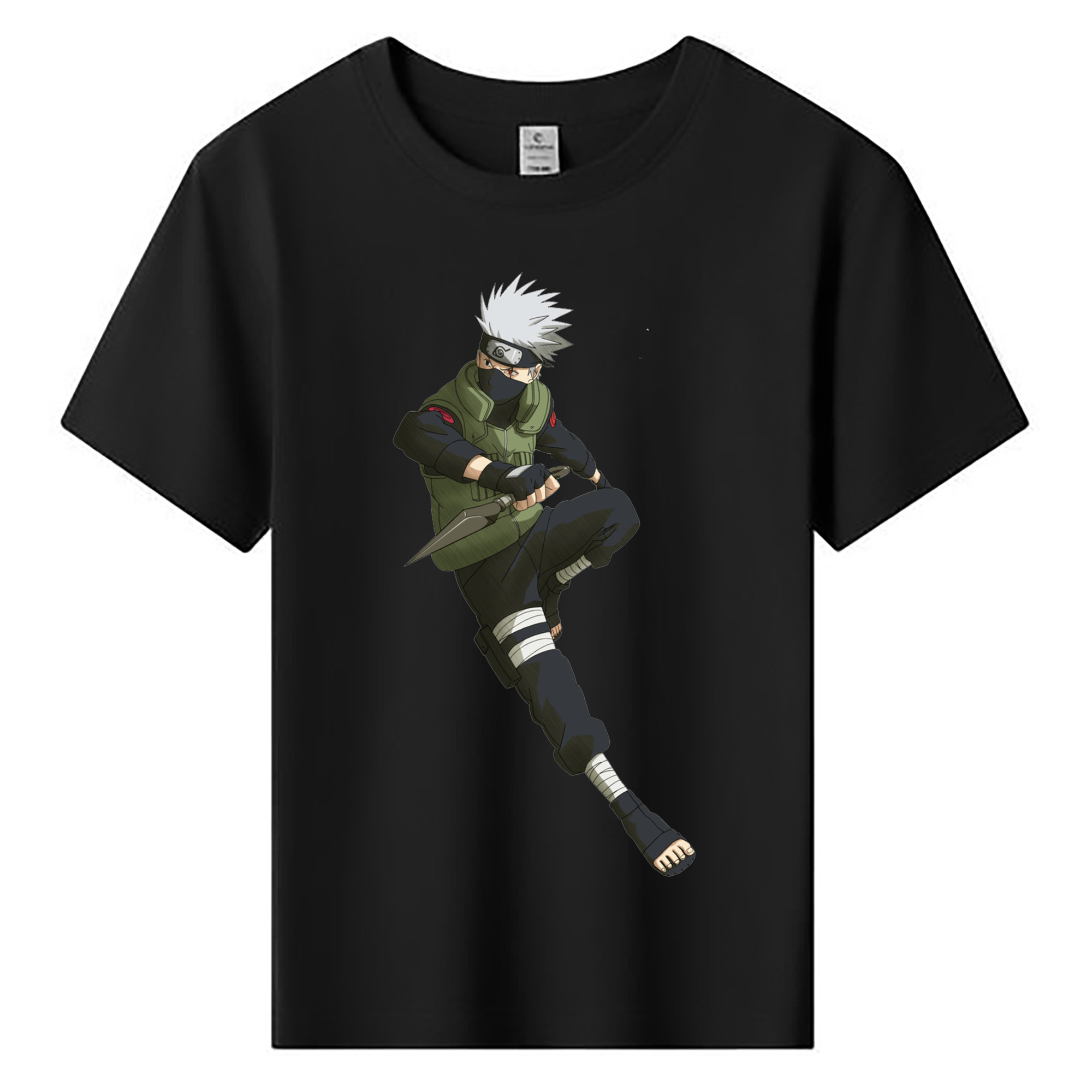 （画像用） NARUTO -ナルト- はたけ カカシ Hatake Kakashi 綿100％キッズTシャツ（フロントプリント）