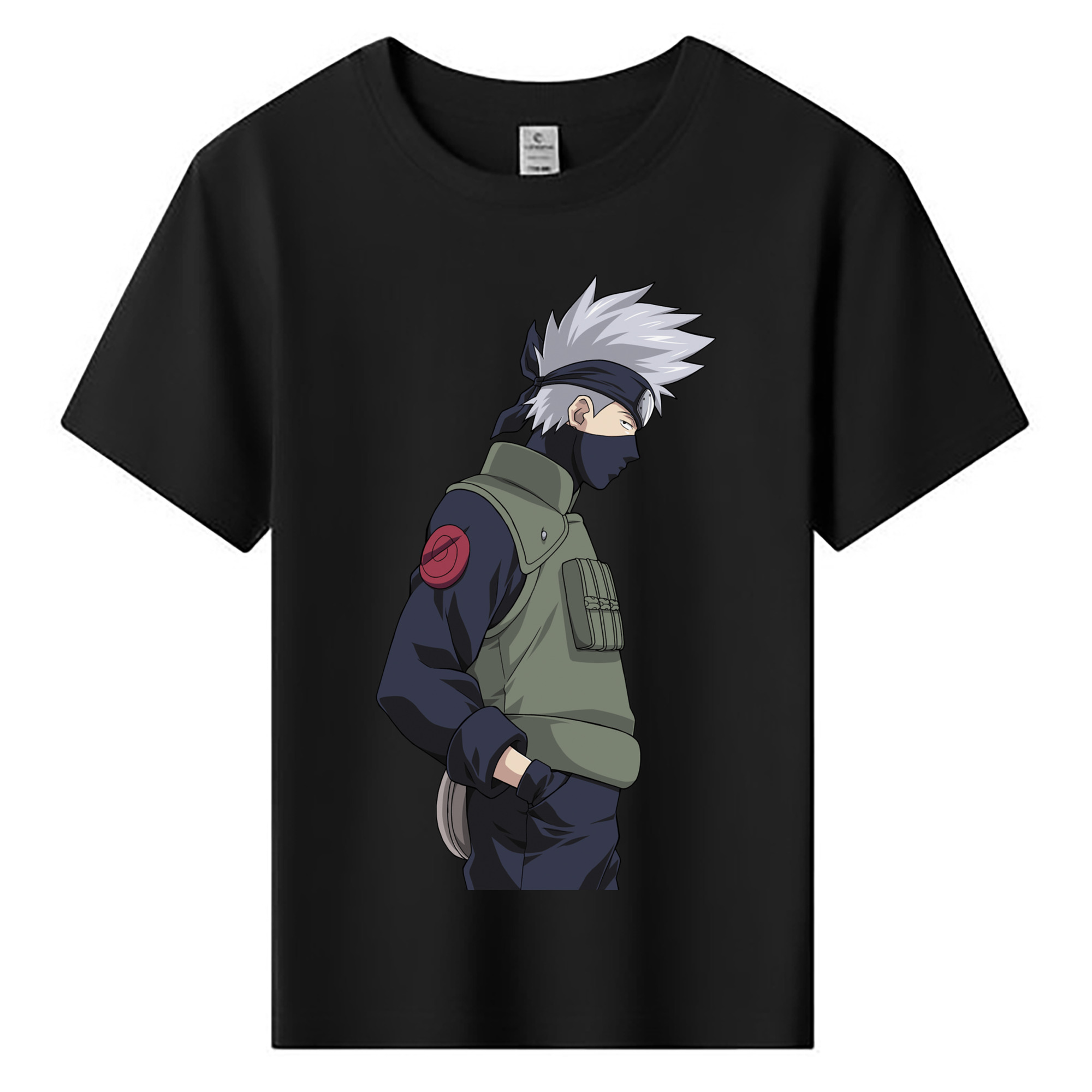 （画像用） NARUTO -ナルト- はたけ カカシ Hatake Kakashi 綿100％キッズTシャツ（フロントプリント）