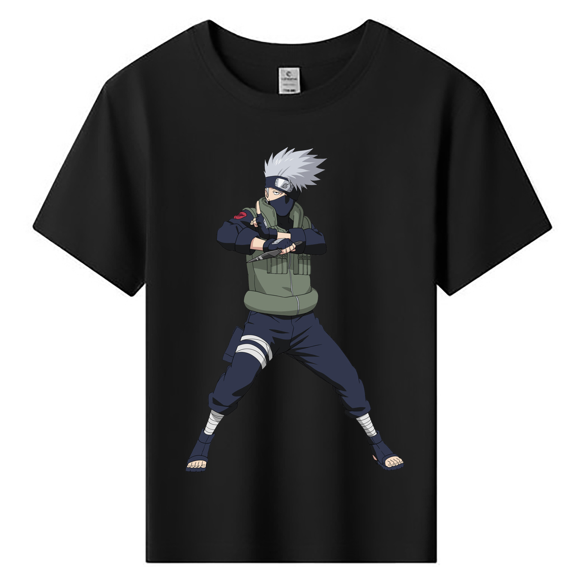（画像用） NARUTO -ナルト- はたけ カカシ Hatake Kakashi 綿100％キッズTシャツ（フロントプリント）