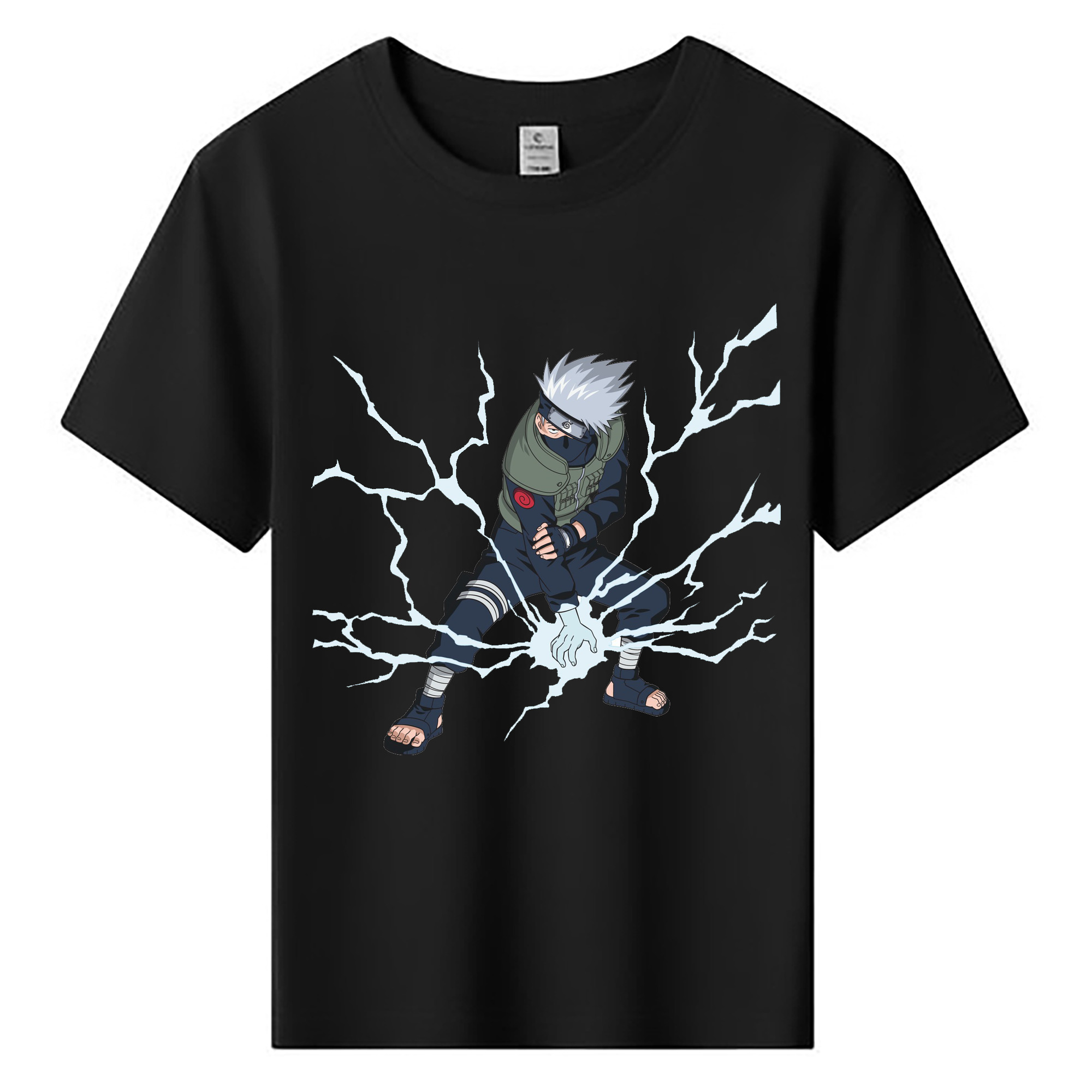 （画像用） NARUTO -ナルト- はたけ カカシ Hatake Kakashi 綿100％キッズTシャツ（フロントプリント）