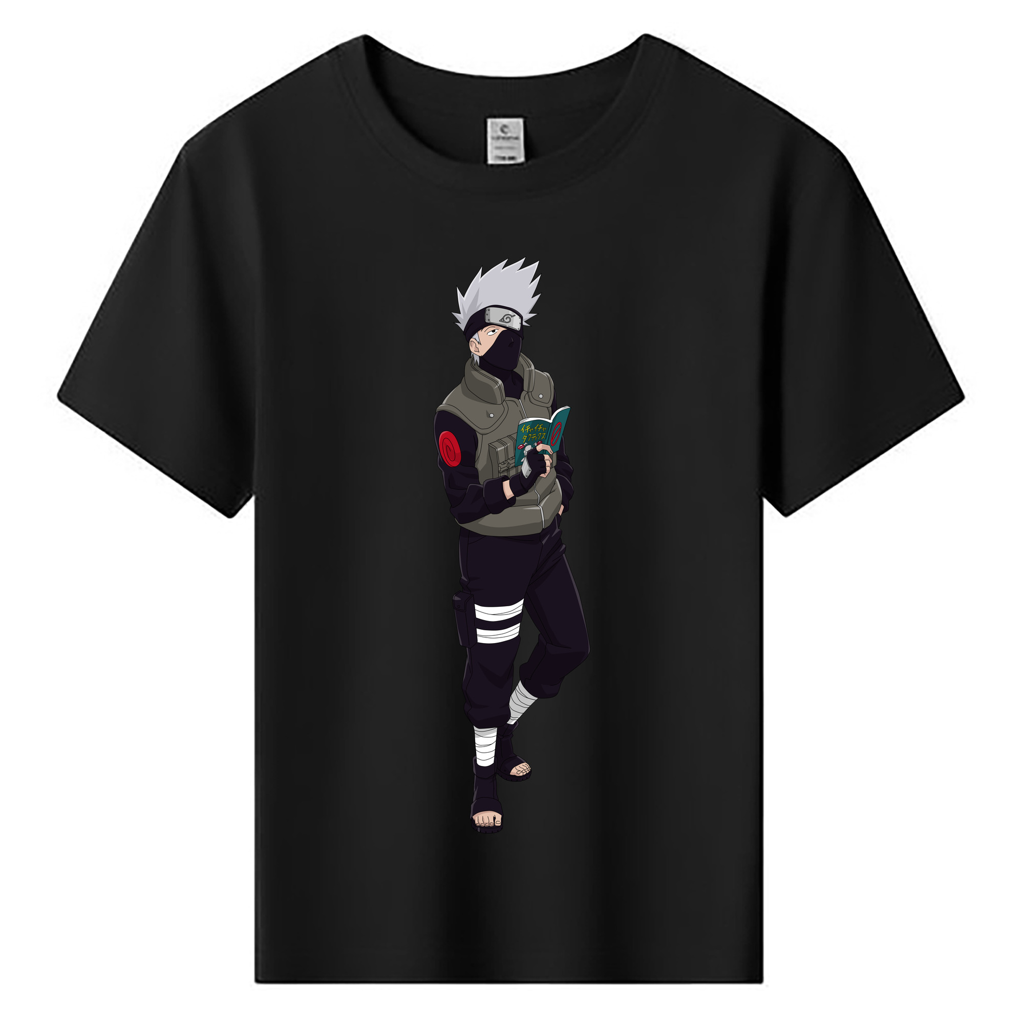 （画像用） NARUTO -ナルト- はたけ カカシ Hatake Kakashi 綿100％キッズTシャツ（フロントプリント）