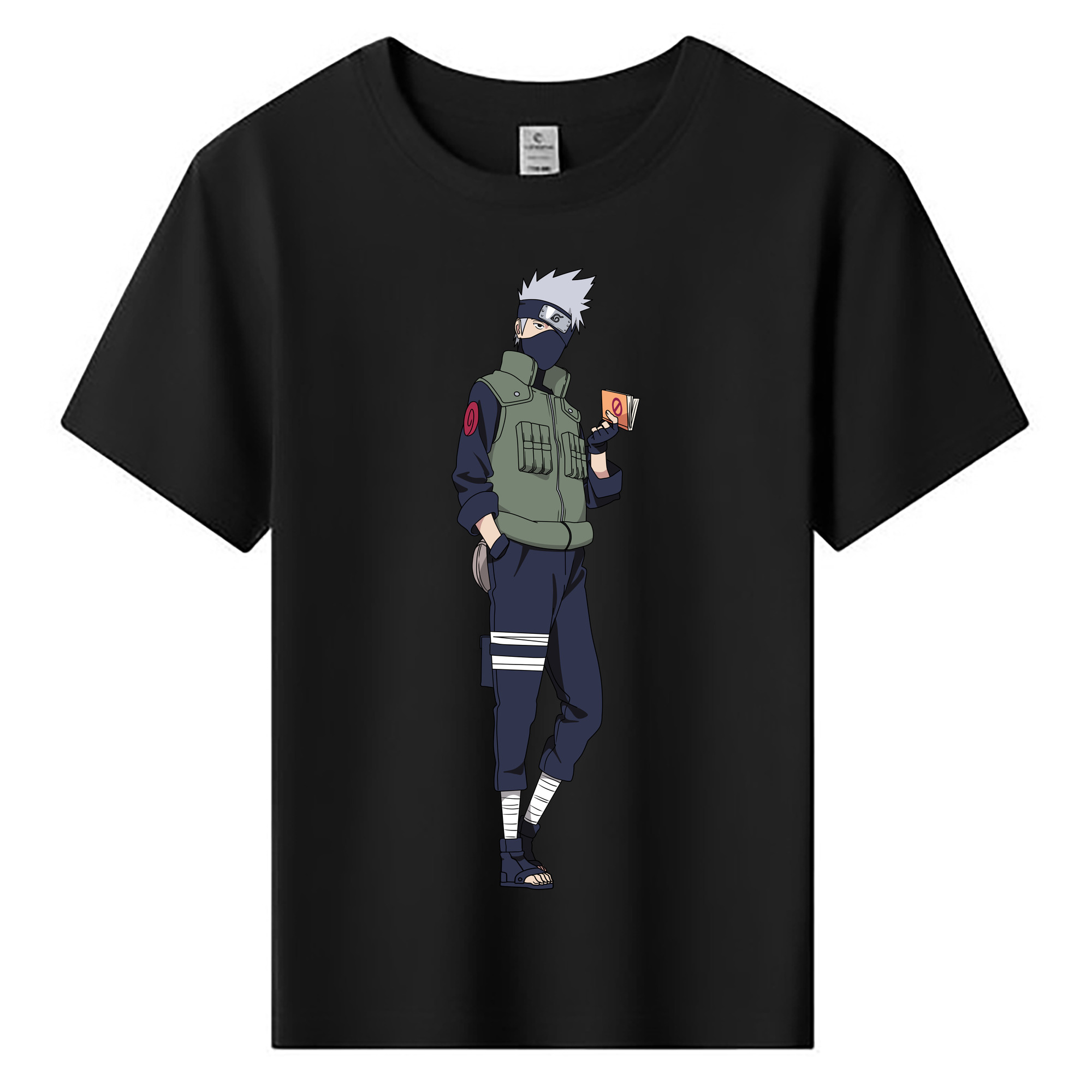 （画像用） NARUTO -ナルト- はたけ カカシ Hatake Kakashi 綿100％キッズTシャツ（フロントプリント）