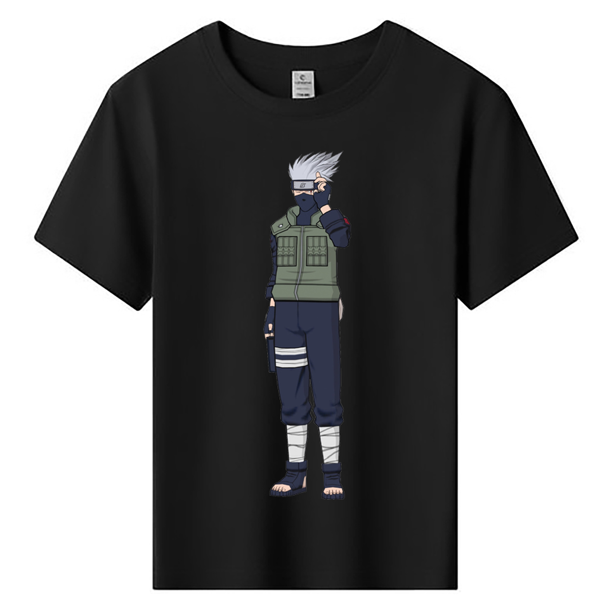 （画像用） NARUTO -ナルト- はたけ カカシ Hatake Kakashi 綿100％キッズTシャツ（フロントプリント）