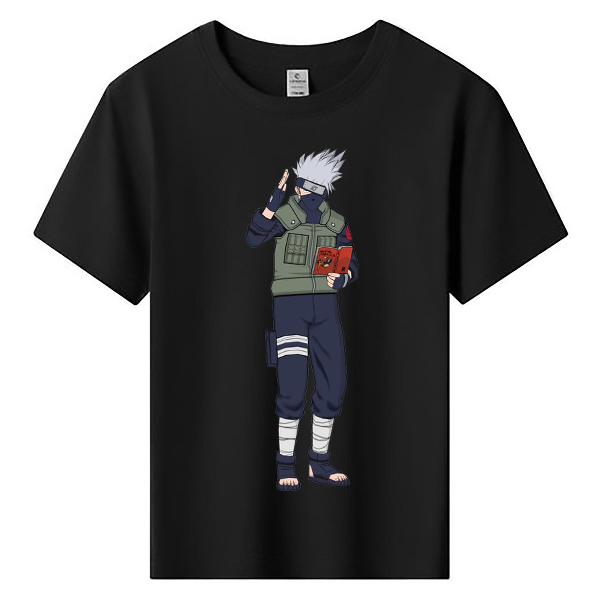 （画像用） NARUTO -ナルト- はたけ カカシ Hatake Kakashi 綿100％キッズTシャツ（フロントプリント）