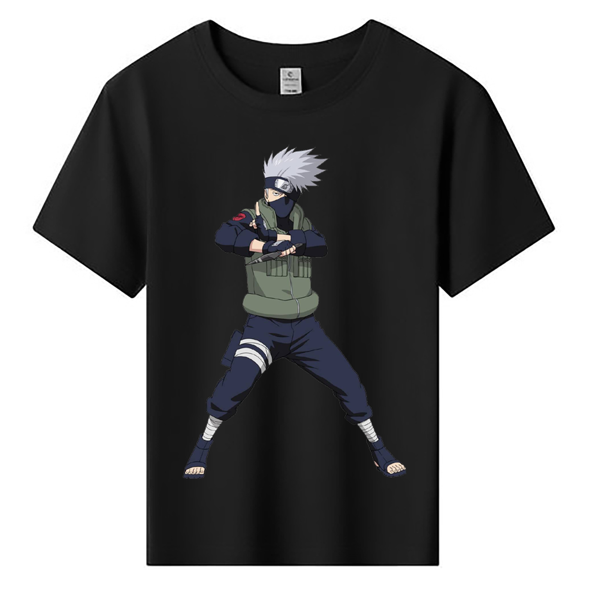 （画像用） NARUTO -ナルト- はたけ カカシ Hatake Kakashi 綿100％キッズTシャツ（フロントプリント）