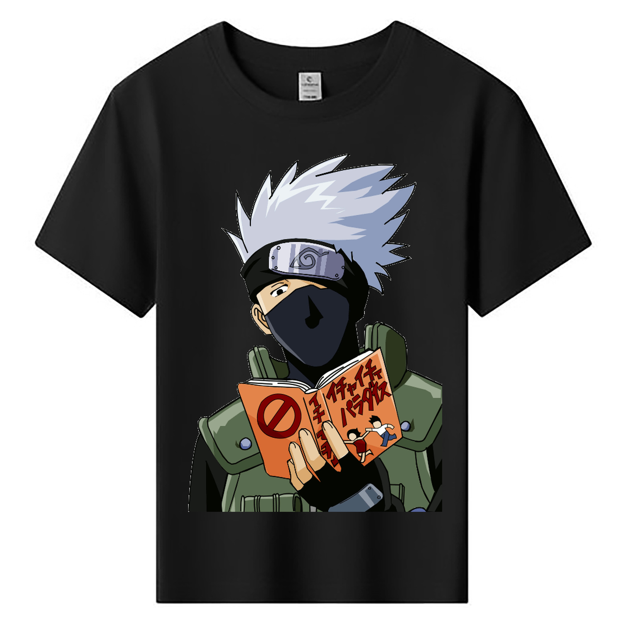 （画像用） NARUTO -ナルト- はたけ カカシ Hatake Kakashi 綿100％キッズTシャツ（フロントプリント）