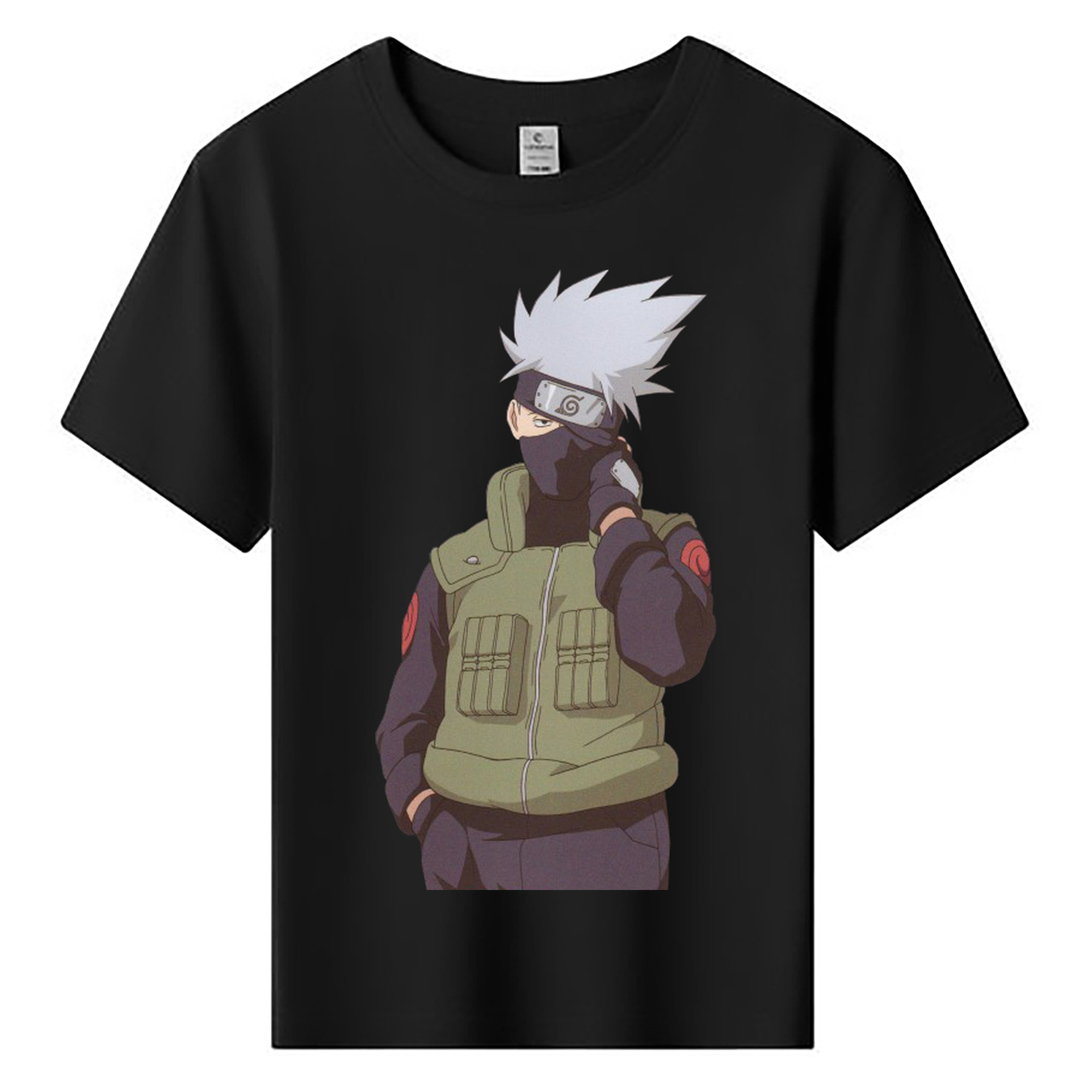 （画像用） NARUTO -ナルト- はたけ カカシ Hatake Kakashi 綿100％キッズTシャツ（フロントプリント）