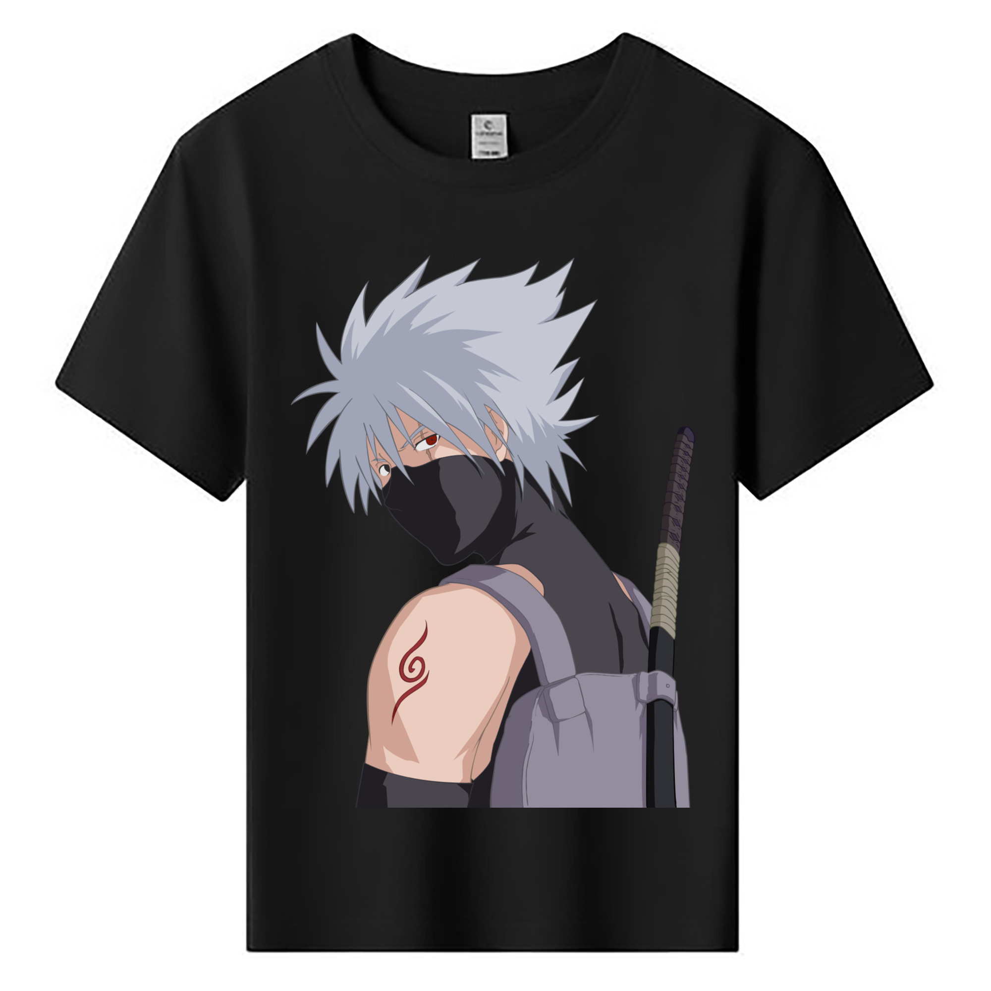 （画像用） NARUTO -ナルト- はたけ カカシ Hatake Kakashi 綿100％キッズTシャツ（フロントプリント）