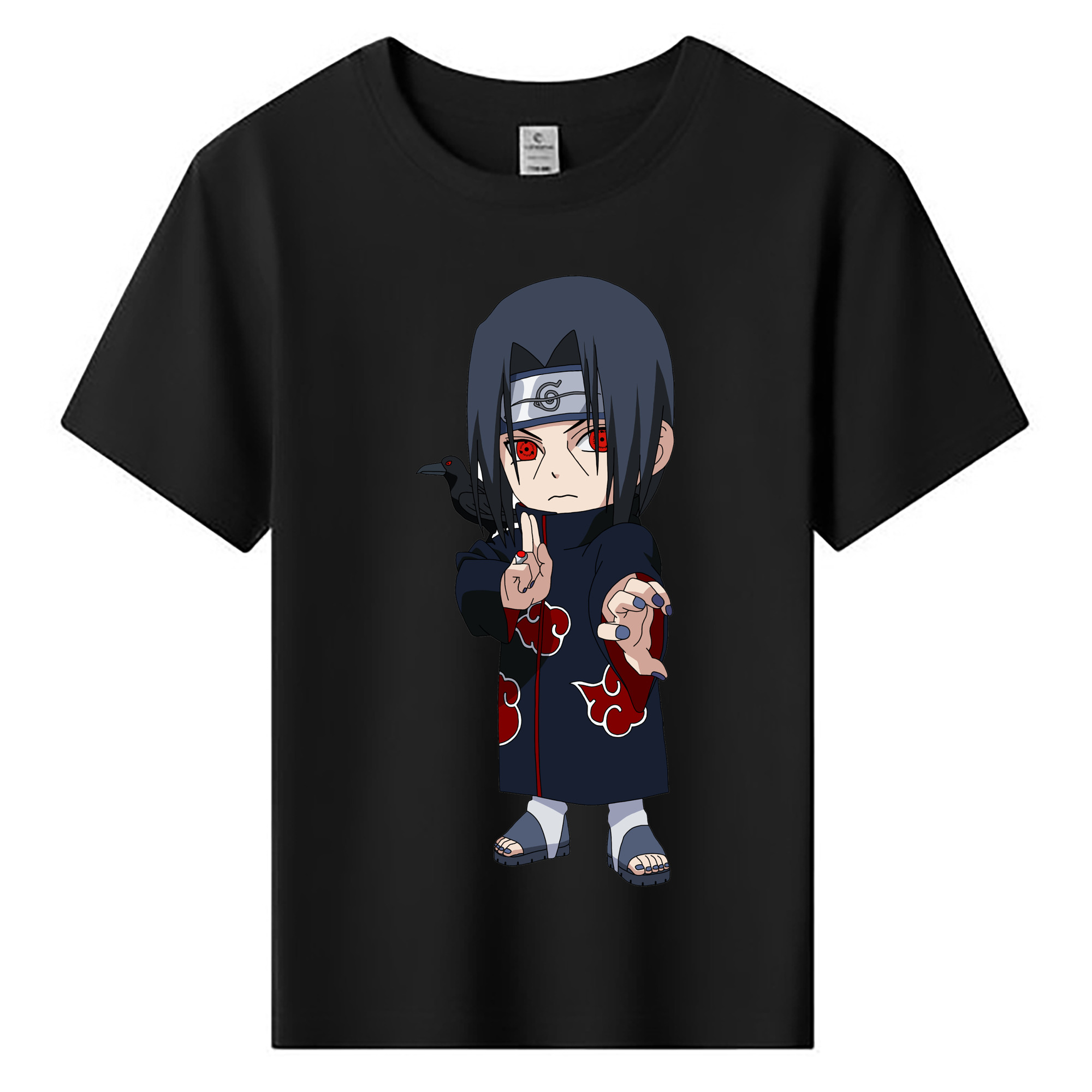 （画像用） NARUTO -ナルト- うちは イタチ Uchiha Itachi 綿100％キッズTシャツ（フロントプリント）
