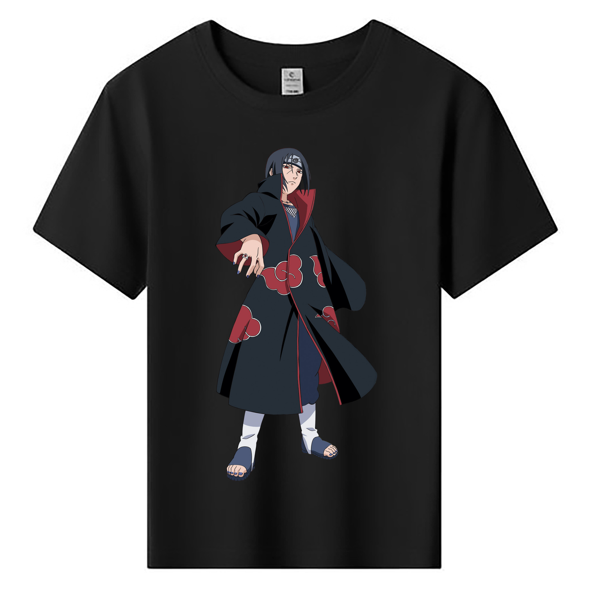 （画像用） NARUTO -ナルト- うちは イタチ Uchiha Itachi 綿100％キッズTシャツ（フロントプリント）