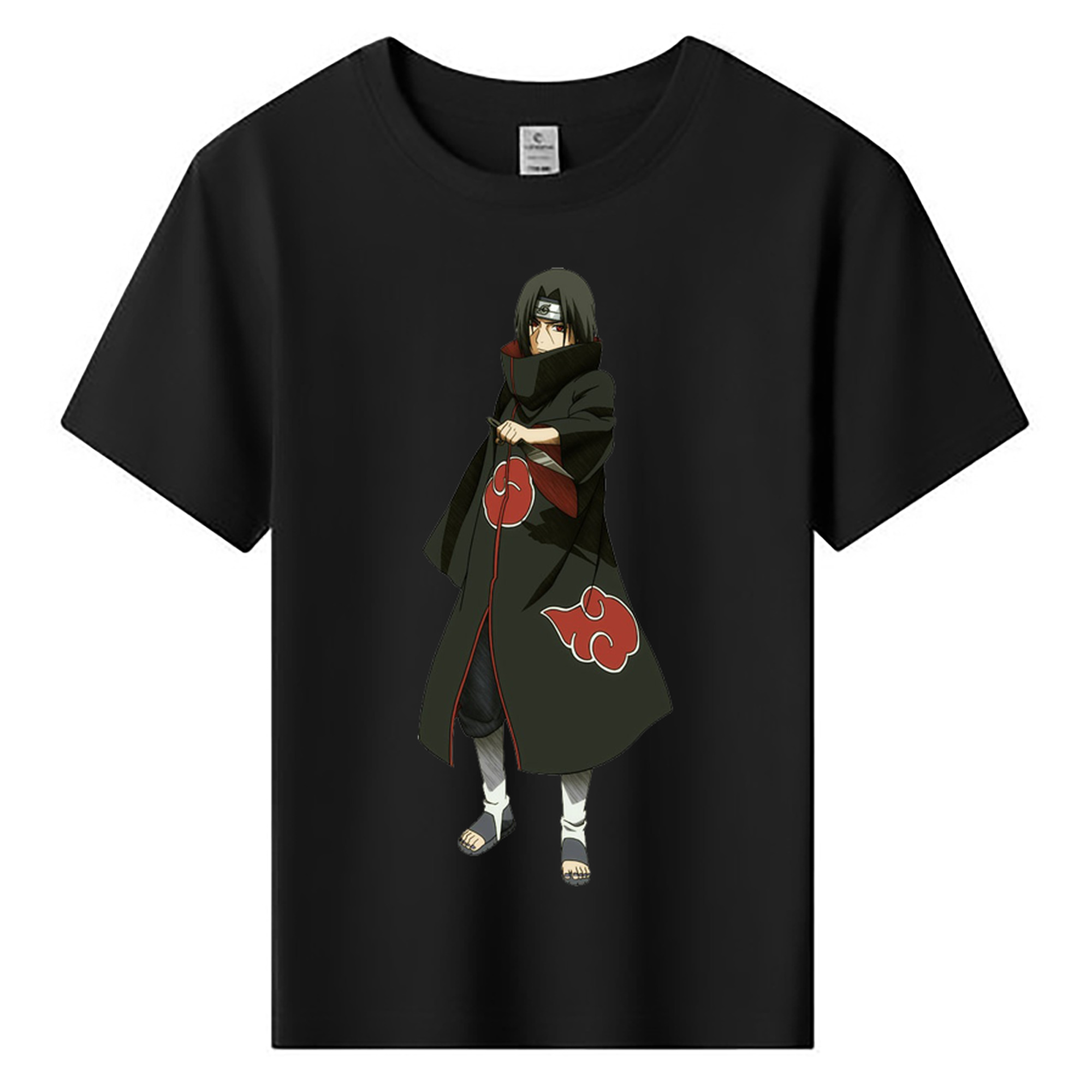 （画像用） NARUTO -ナルト- うちは イタチ Uchiha Itachi 綿100％キッズTシャツ（フロントプリント）