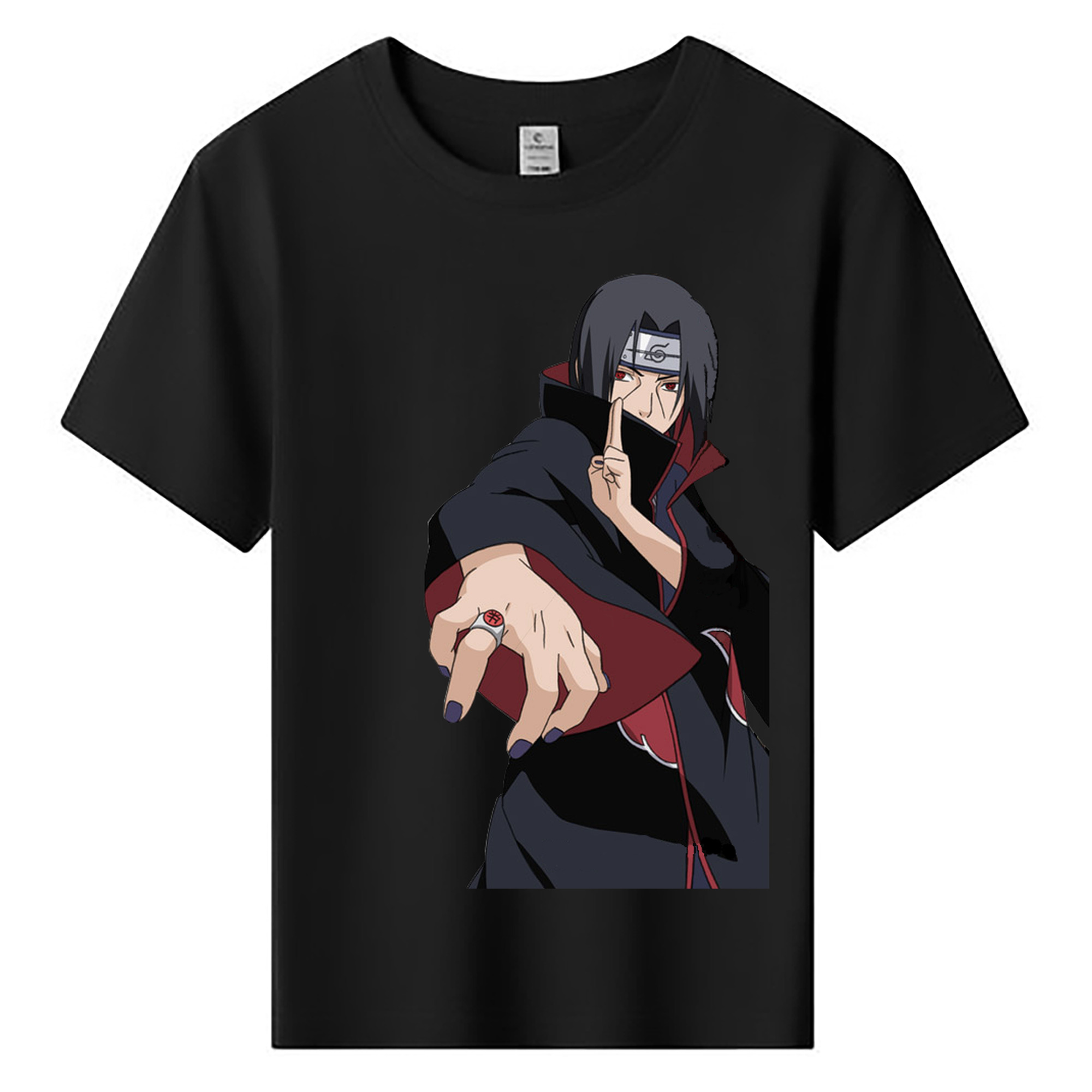 （画像用） NARUTO -ナルト- うちは イタチ Uchiha Itachi 綿100％キッズTシャツ（フロントプリント）