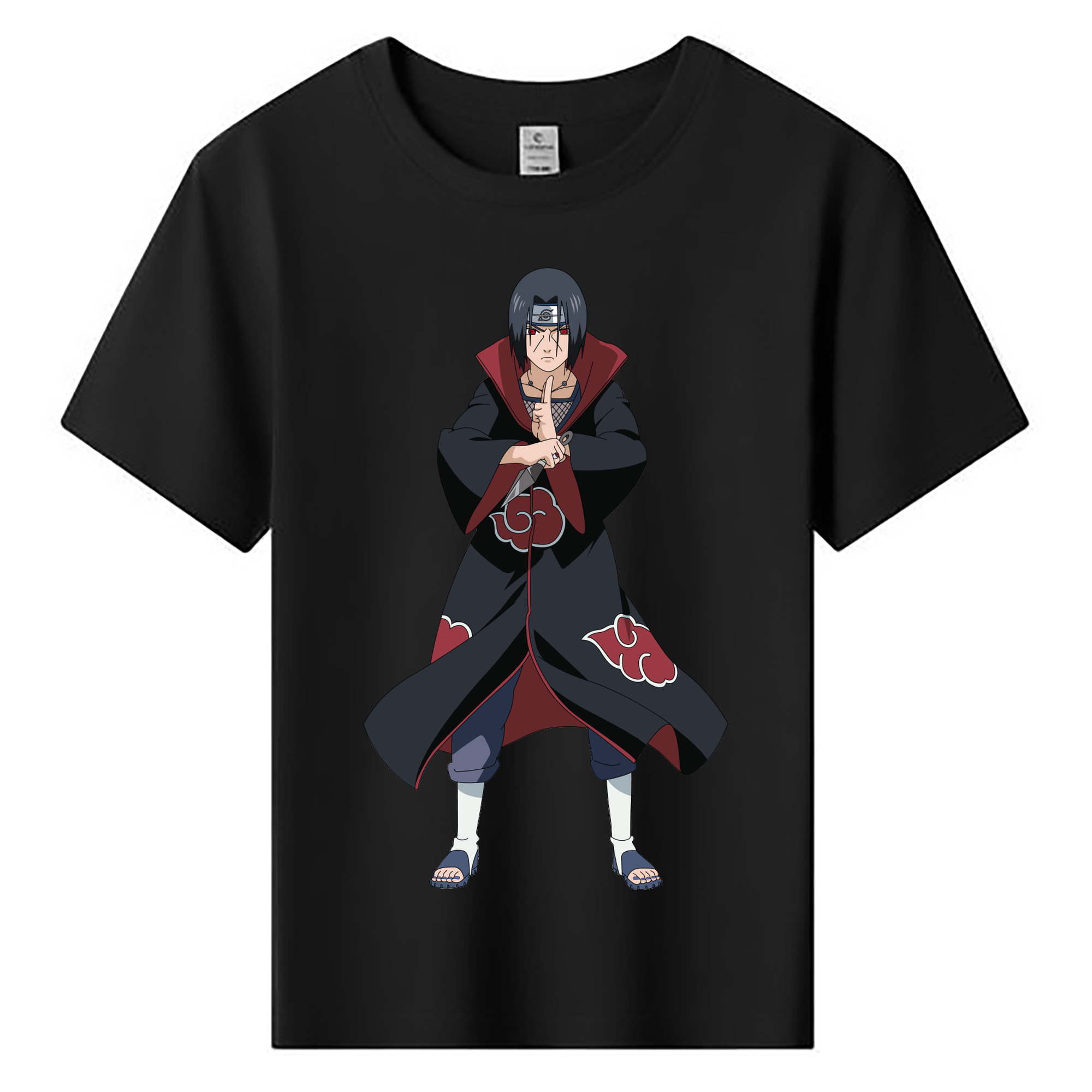 （画像用） NARUTO -ナルト- うちは イタチ Uchiha Itachi 綿100％キッズTシャツ（フロントプリント）