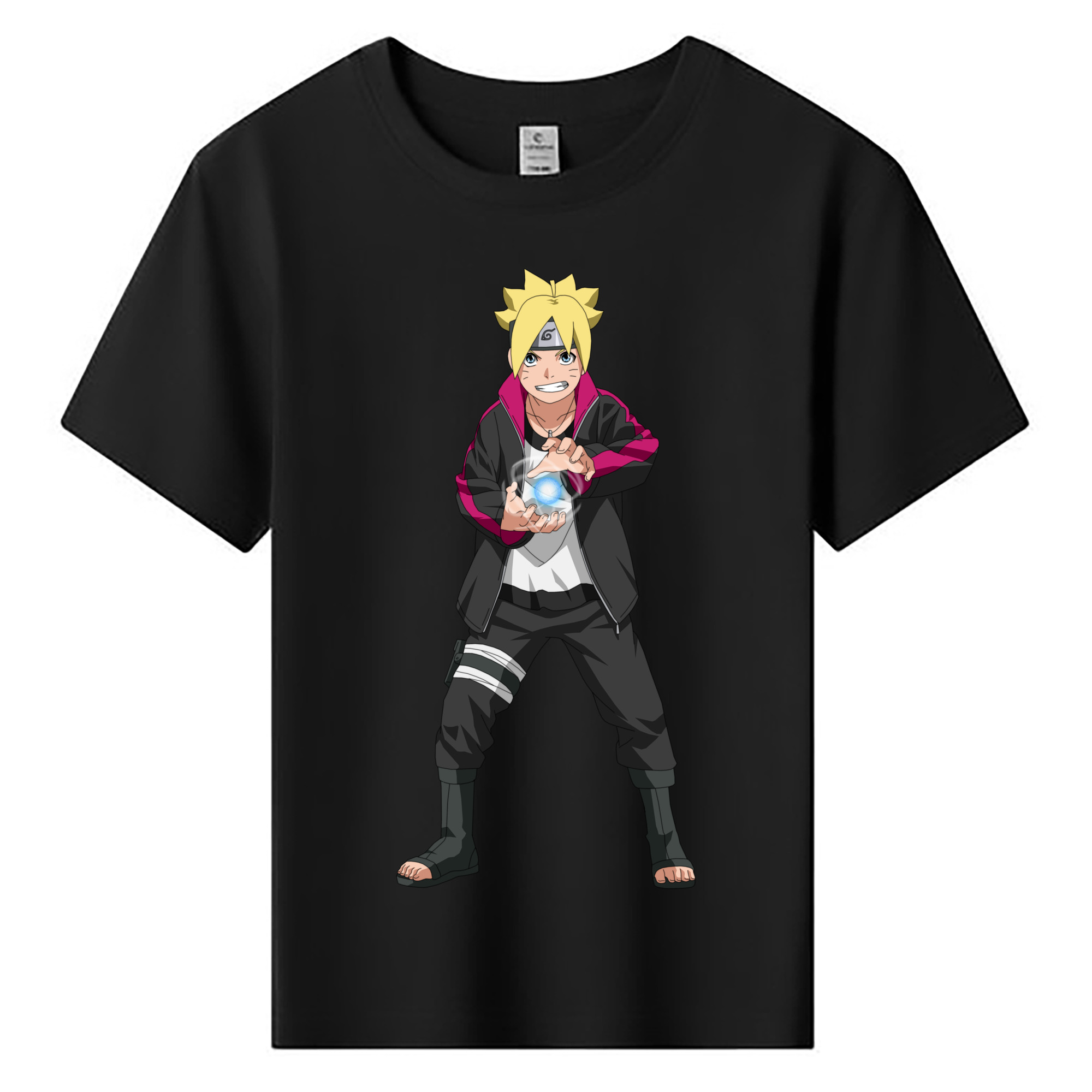 （画像用） NARUTO -ナルト- うずまき ボルト Uzumaki Boruto 綿100％キッズTシャツ（フロントプリント）