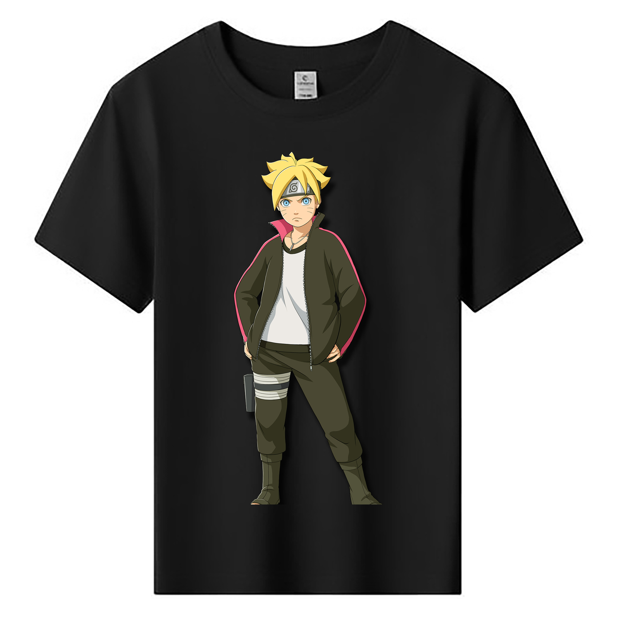 （画像用） NARUTO -ナルト- うずまき ボルト Uzumaki Boruto 綿100％キッズTシャツ（フロントプリント）