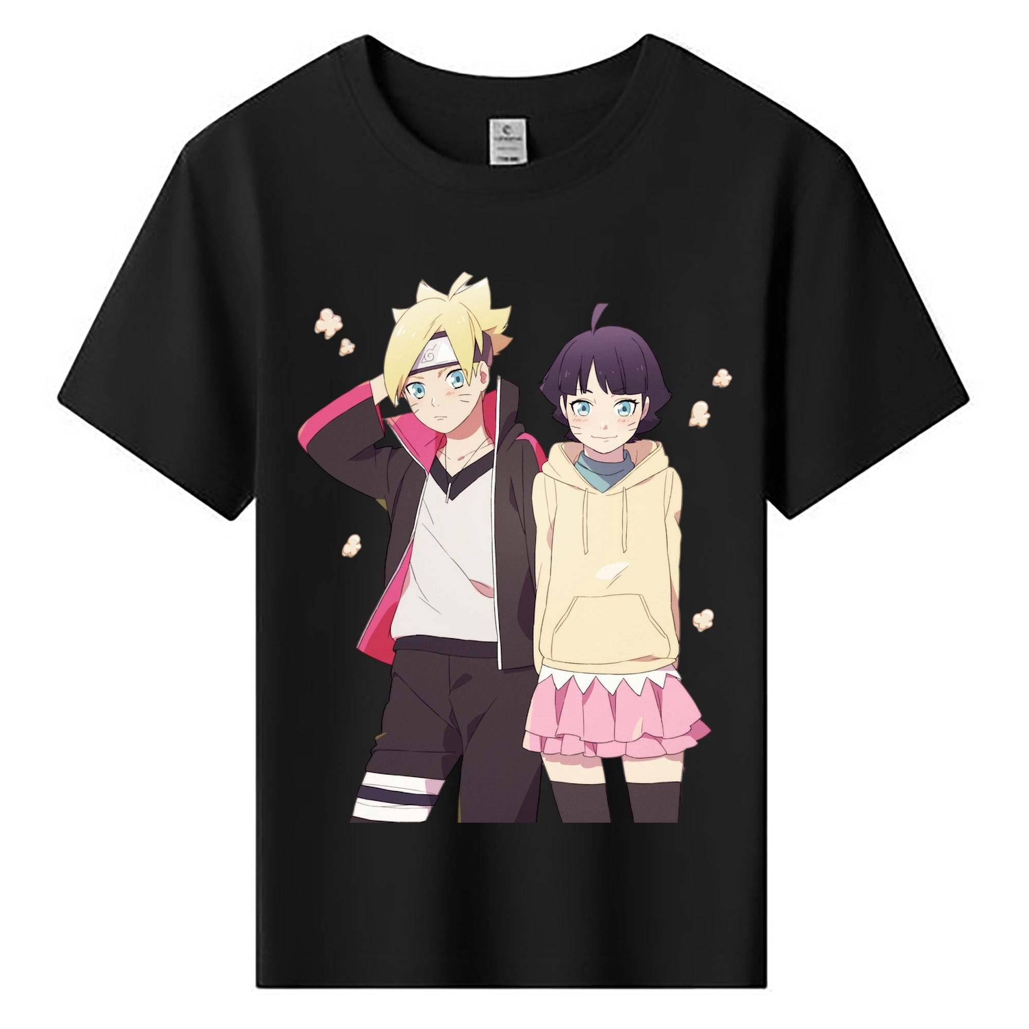（画像用） NARUTO -ナルト- うずまき ボルト Uzumaki Boruto 綿100％キッズTシャツ（フロントプリント）
