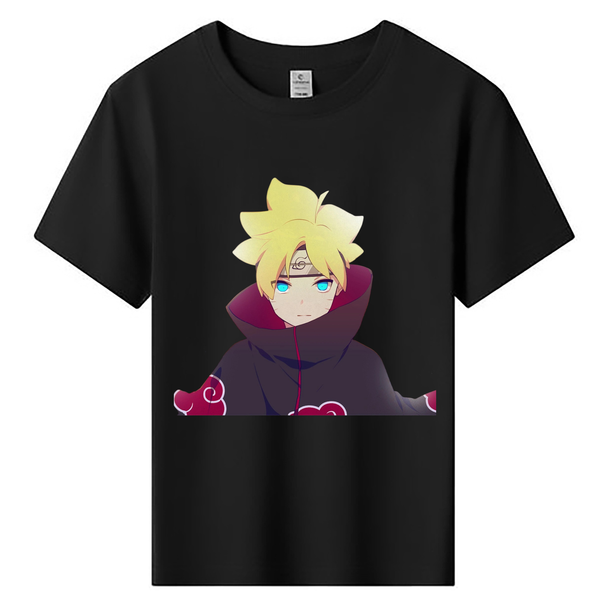 （画像用） NARUTO -ナルト- うずまき ボルト Uzumaki Boruto 綿100％キッズTシャツ（フロントプリント）