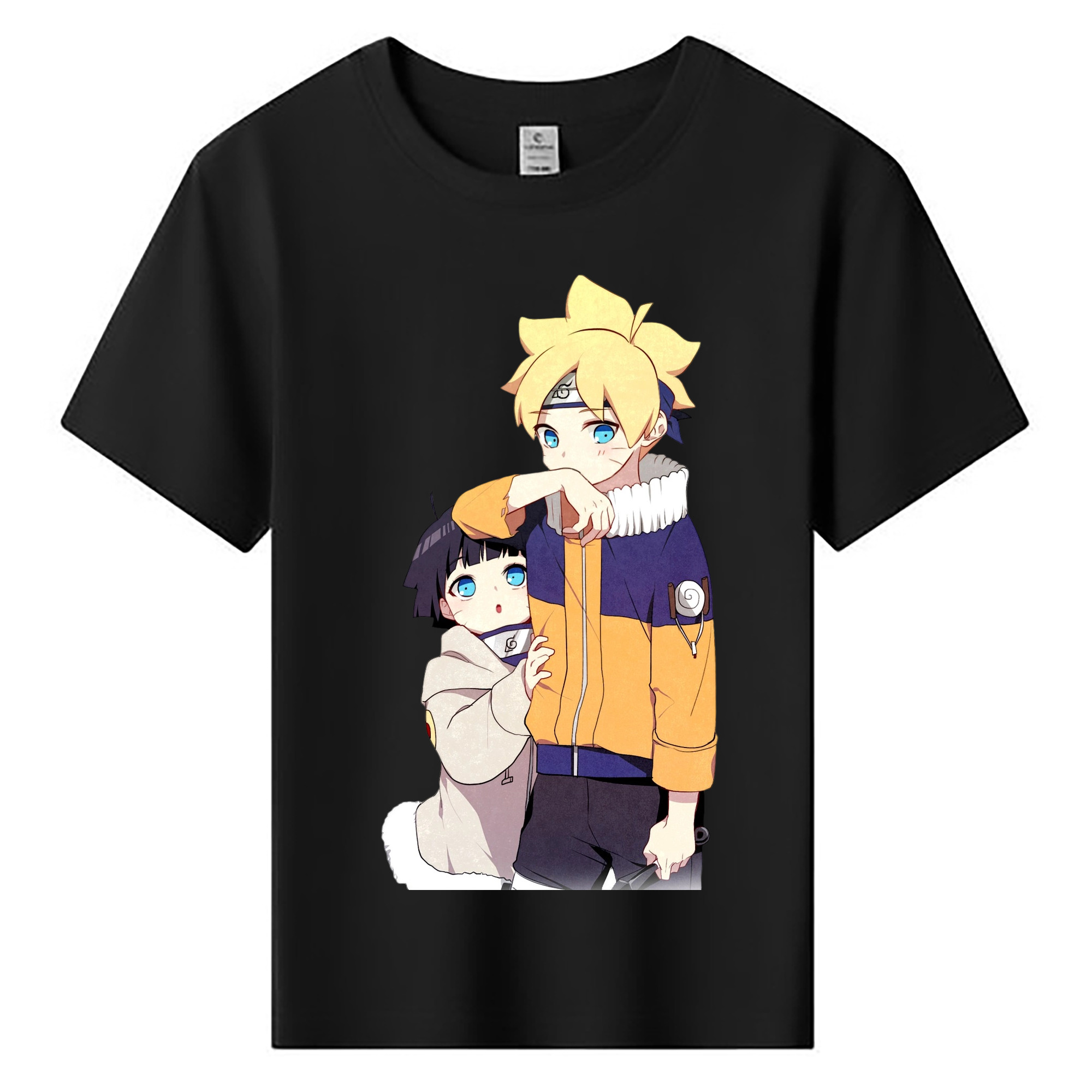 （画像用） NARUTO -ナルト- うずまき ボルト Uzumaki Boruto 綿100％キッズTシャツ（フロントプリント）