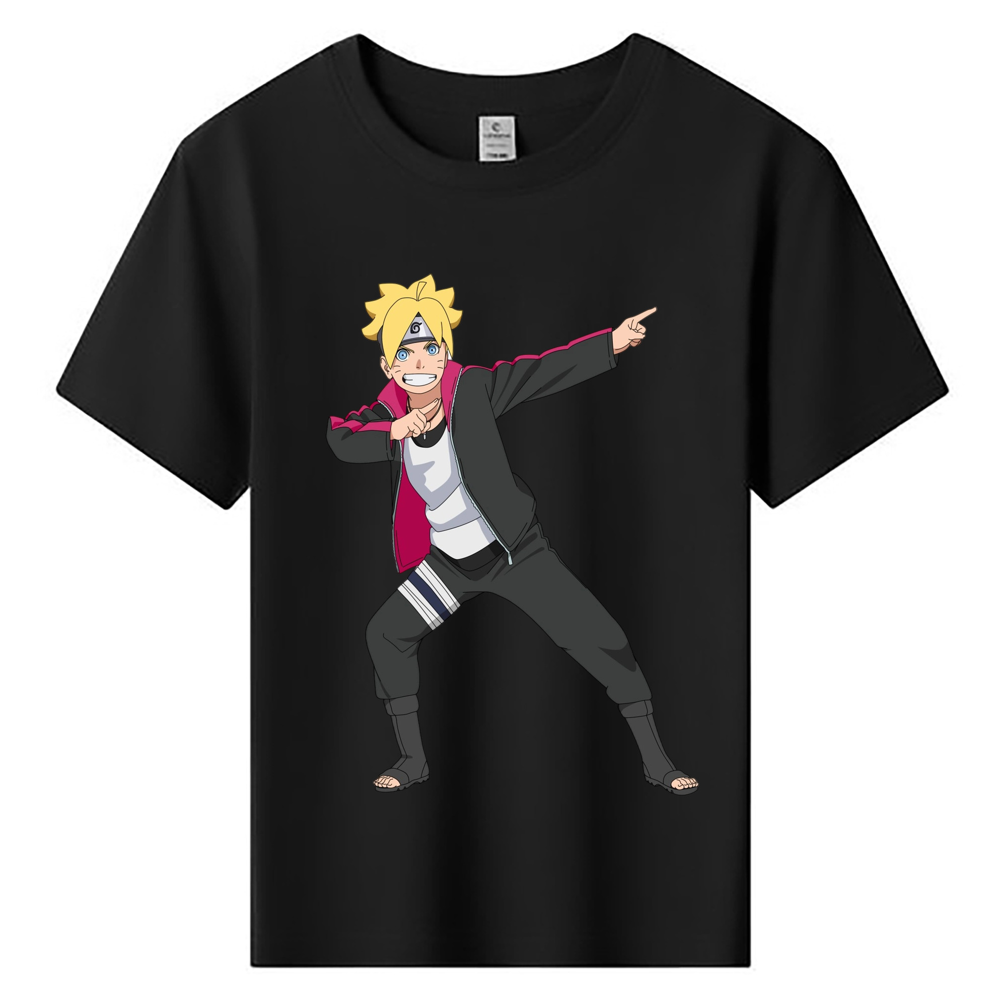 （画像用） NARUTO -ナルト- うずまき ボルト Uzumaki Boruto 綿100％キッズTシャツ（フロントプリント）