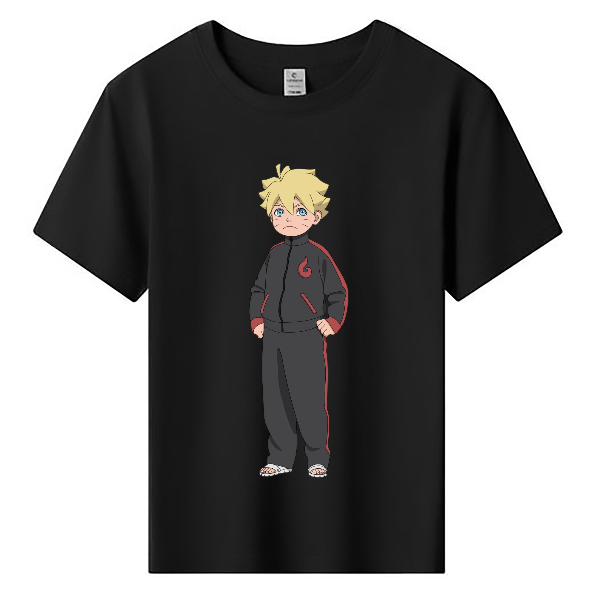 （画像用） NARUTO -ナルト- うずまき ボルト Uzumaki Boruto 綿100％キッズTシャツ（フロントプリント）