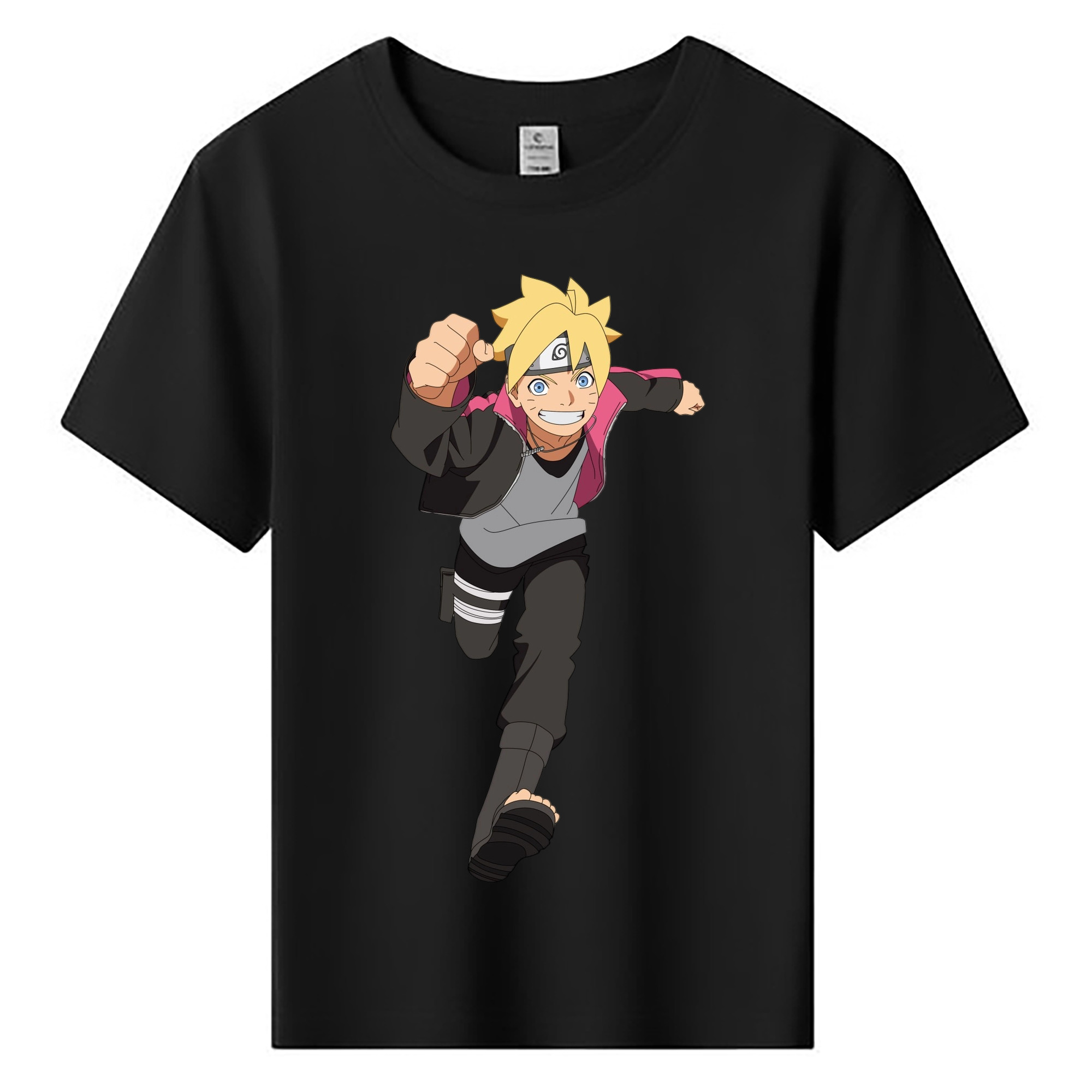 NARUTO -ナルト- うずまき ボルト Uzumaki Boruto 綿100％キッズTシャツ（フロントプリント）