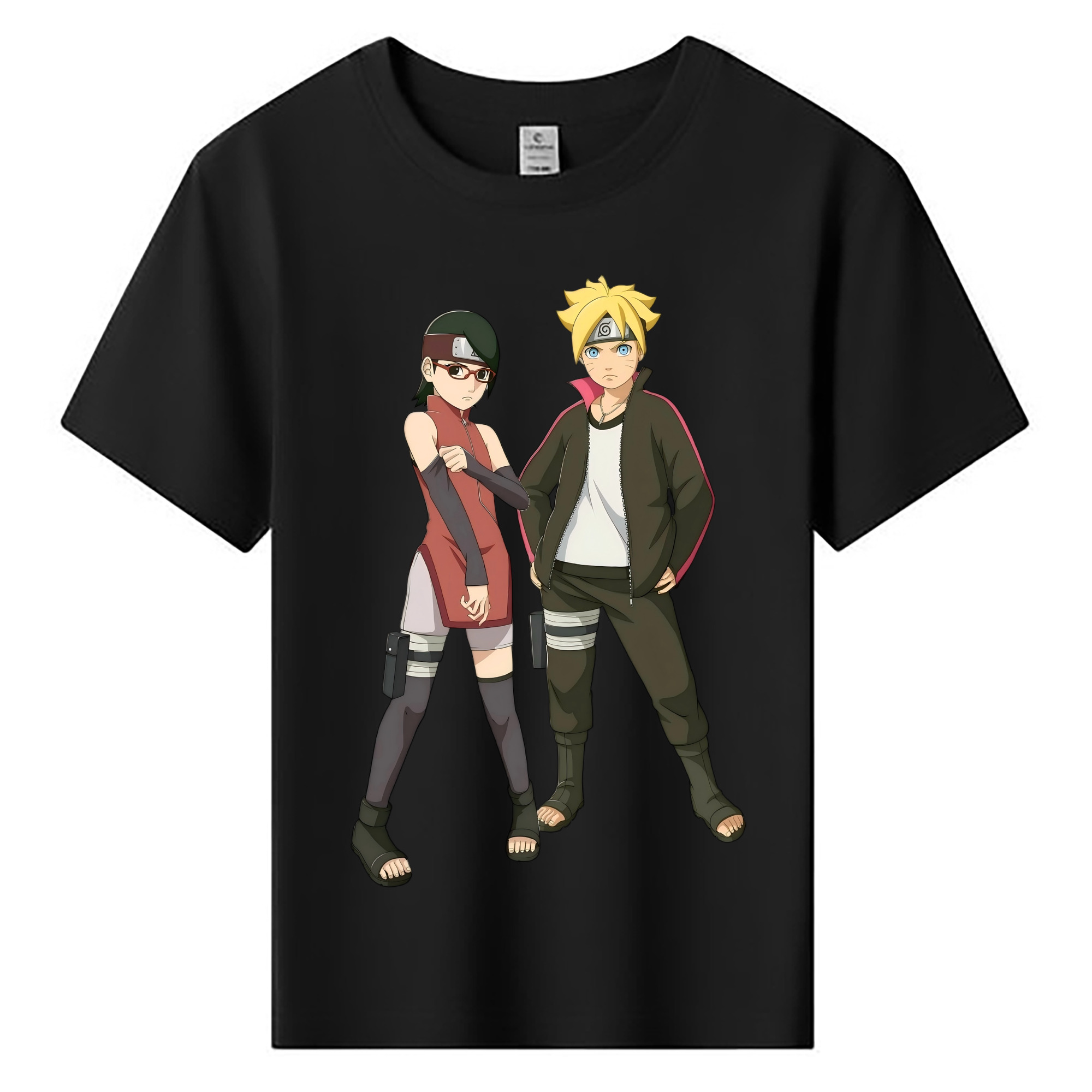 （画像用） NARUTO -ナルト- うずまき ボルト Uzumaki Boruto 綿100％キッズTシャツ（フロントプリント）