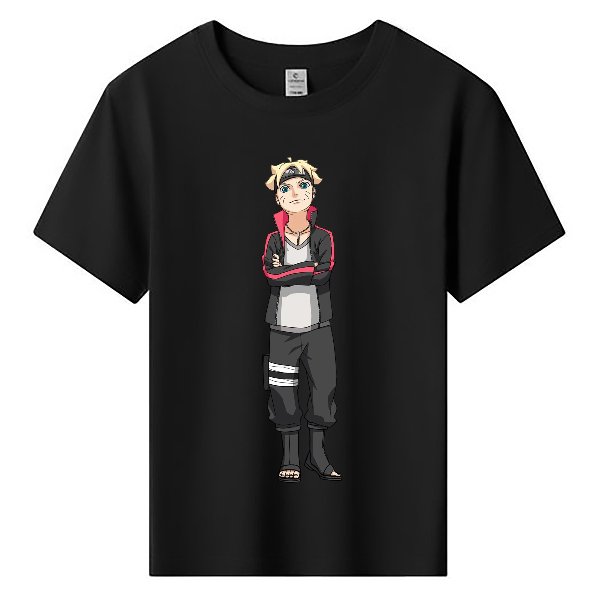 NARUTO -ナルト- うずまき ボルト Uzumaki Boruto 綿100％キッズTシャツ（フロントプリント）