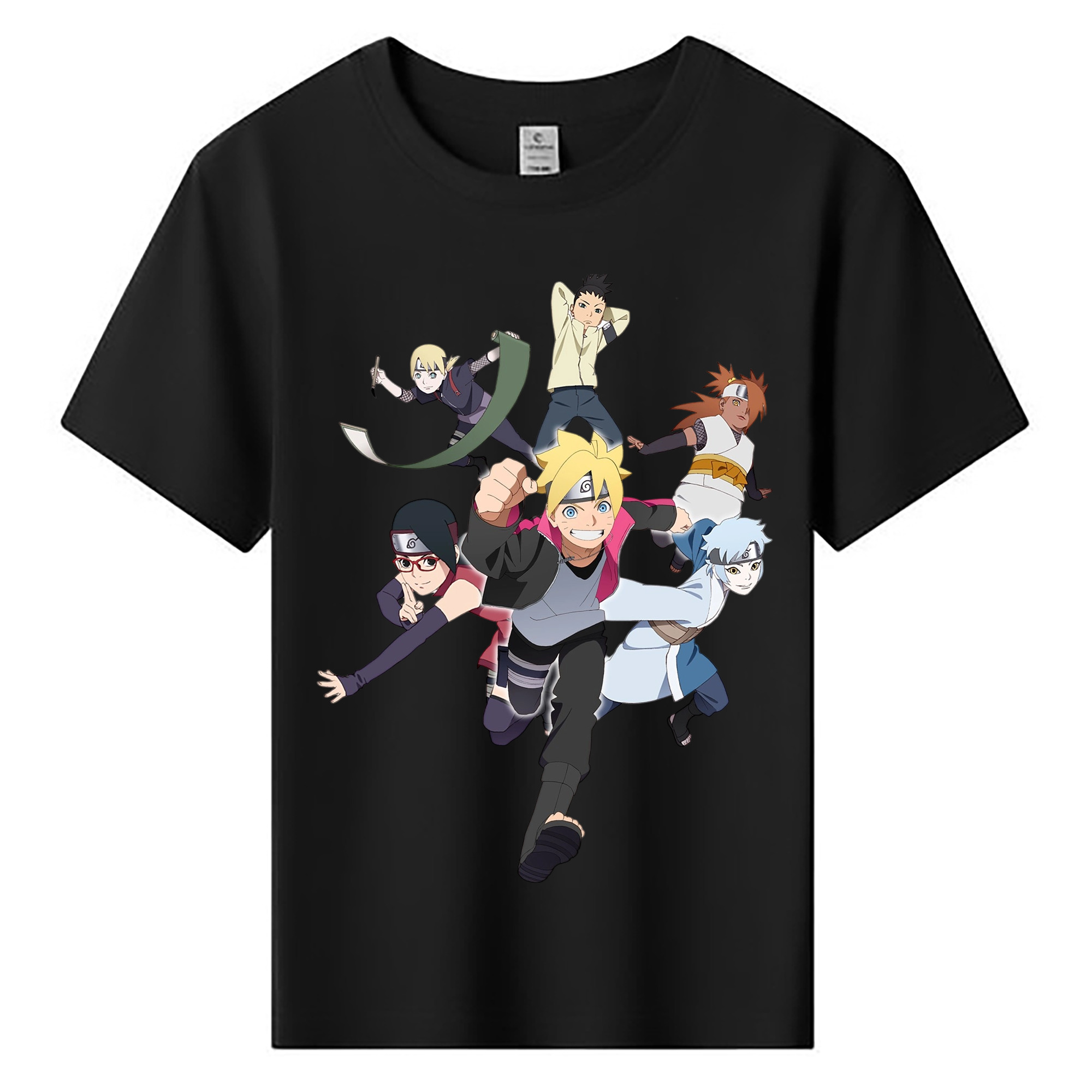NARUTO -ナルト- うずまき ボルト Uzumaki Boruto 綿100％キッズTシャツ（フロントプリント）