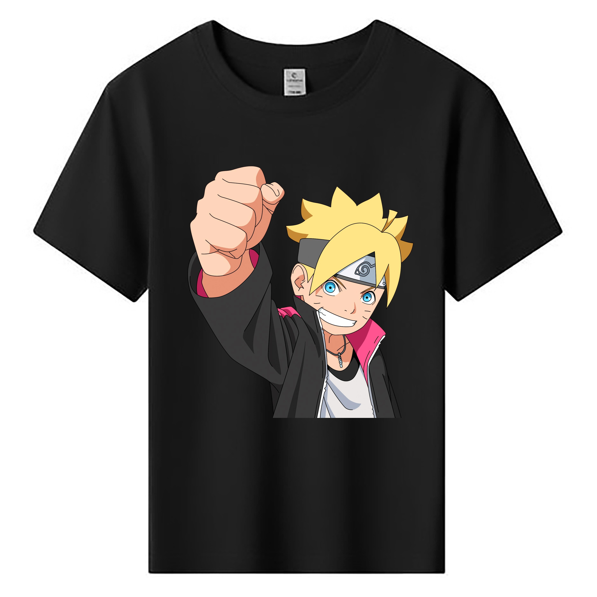 （画像用） NARUTO -ナルト- うずまき ボルト Uzumaki Boruto 綿100％キッズTシャツ（フロントプリント）
