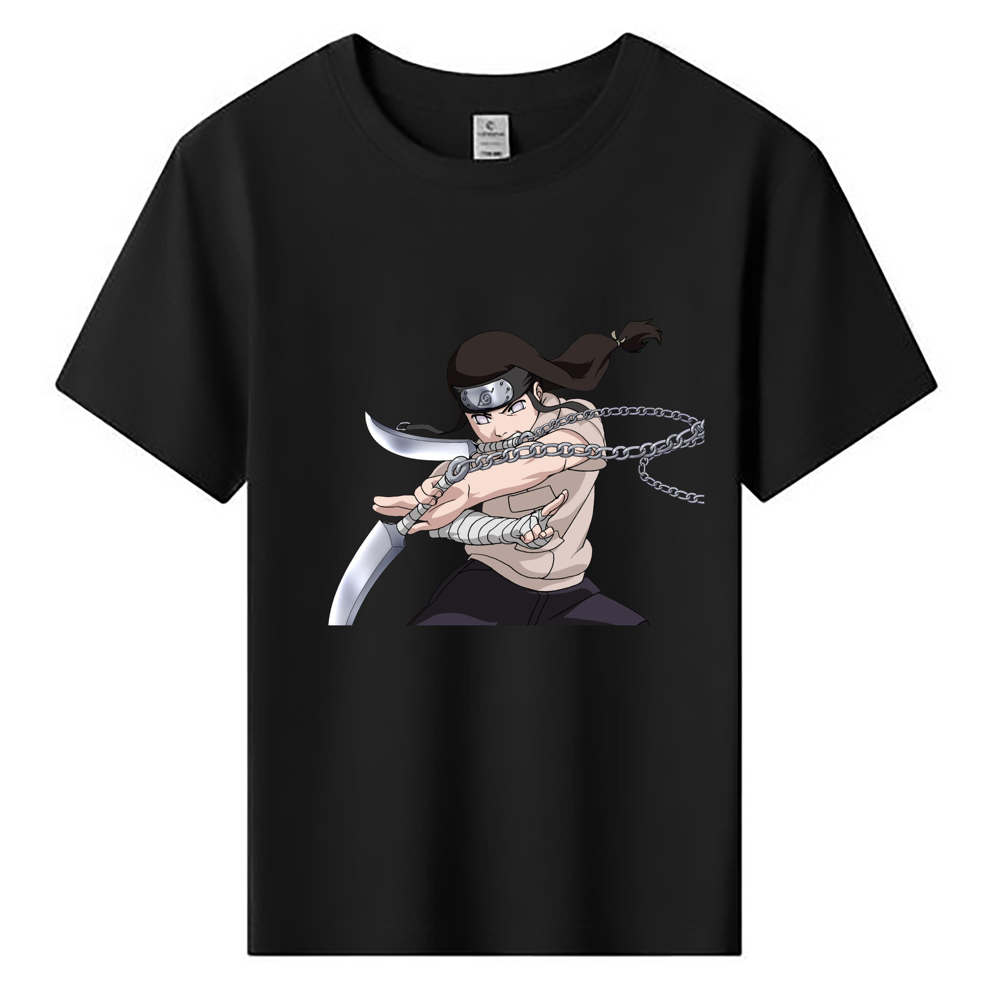（画像用） NARUTO -ナルト- 日向ネジ Hyūga Neji 綿100％キッズTシャツ（フロントプリント）