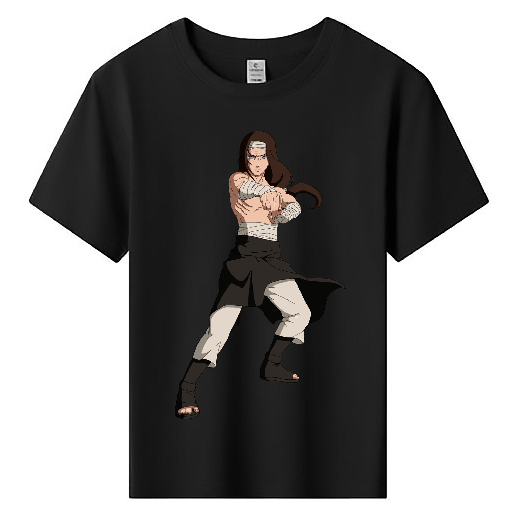 （画像用） NARUTO -ナルト- 日向ネジ Hyūga Neji 綿100％キッズTシャツ（フロントプリント）