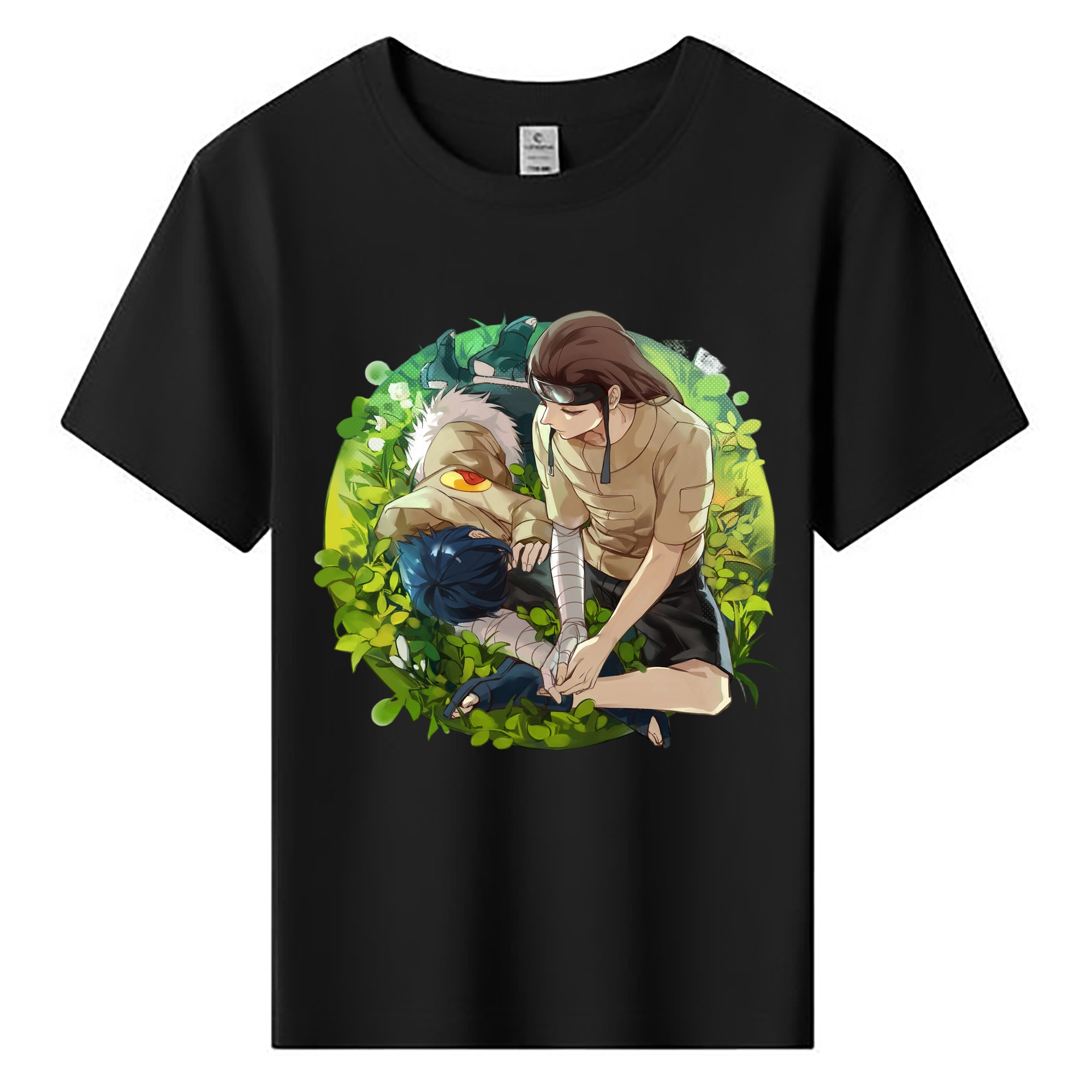 （画像用） NARUTO -ナルト- 日向ネジ Hyūga Neji 綿100％キッズTシャツ（フロントプリント）