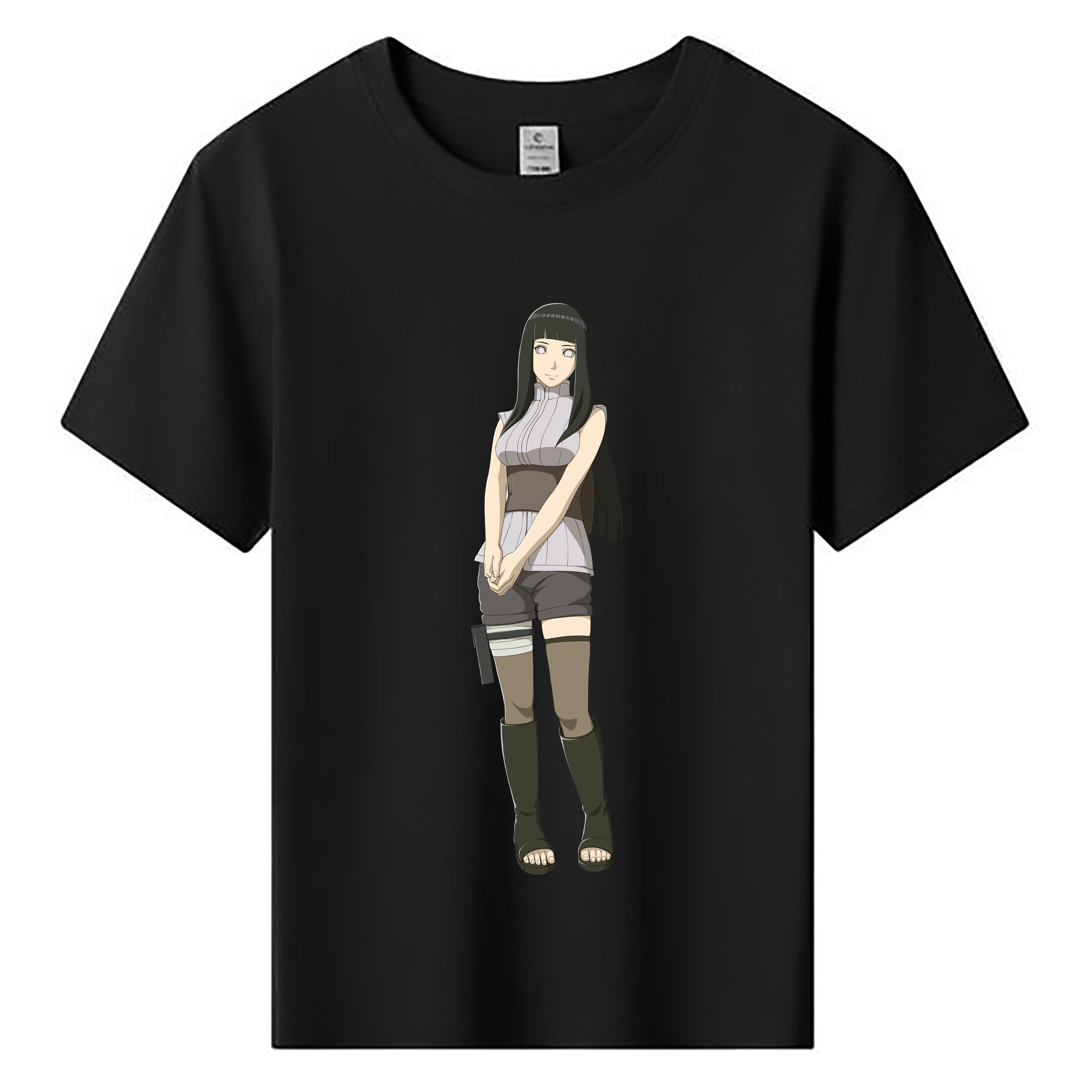 （画像用） NARUTO -ナルト- 日向ヒナタ Hyūga Hinata 綿100％キッズTシャツ（フロントプリント）