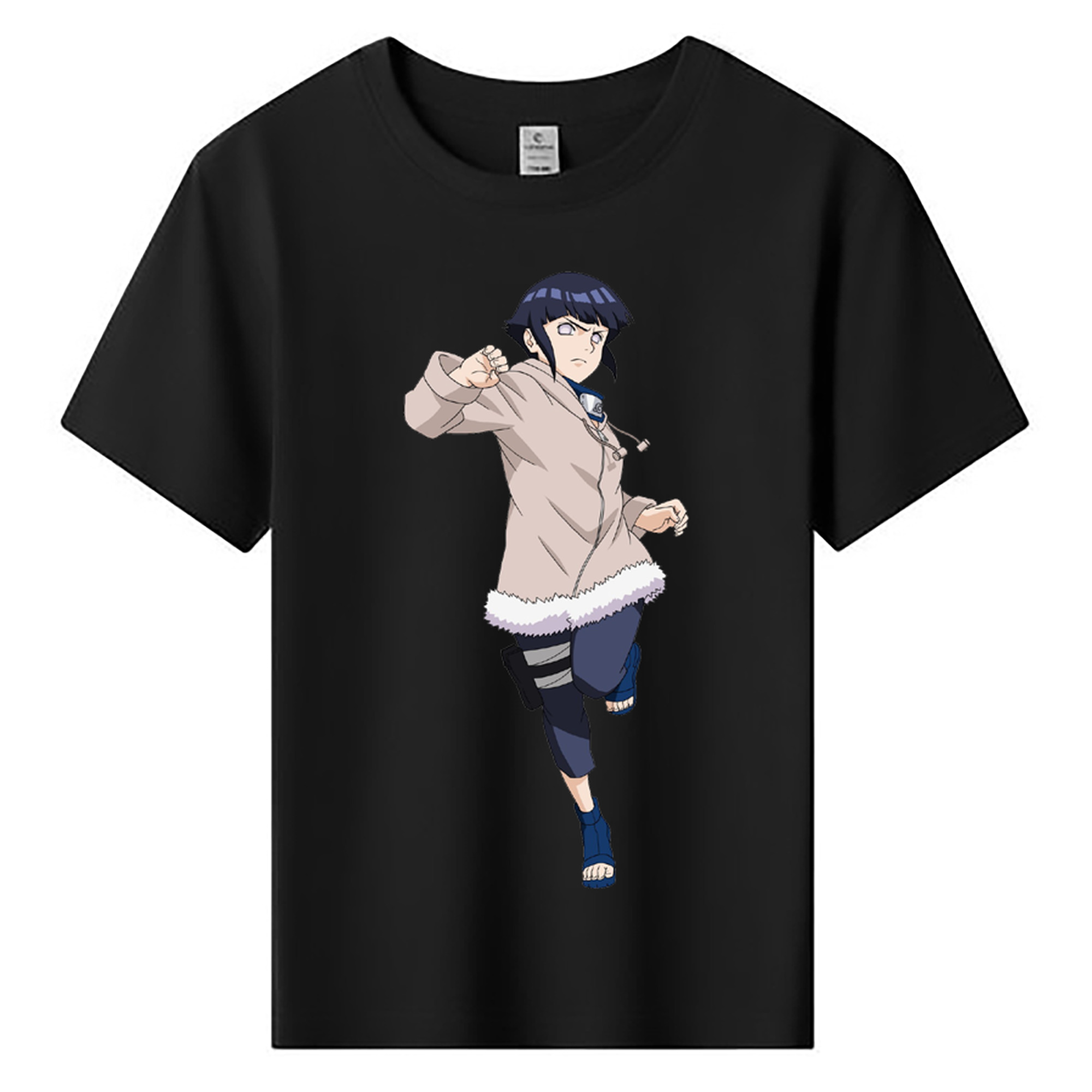 （画像用） NARUTO -ナルト- 日向ヒナタ Hyūga Hinata 綿100％キッズTシャツ（フロントプリント）