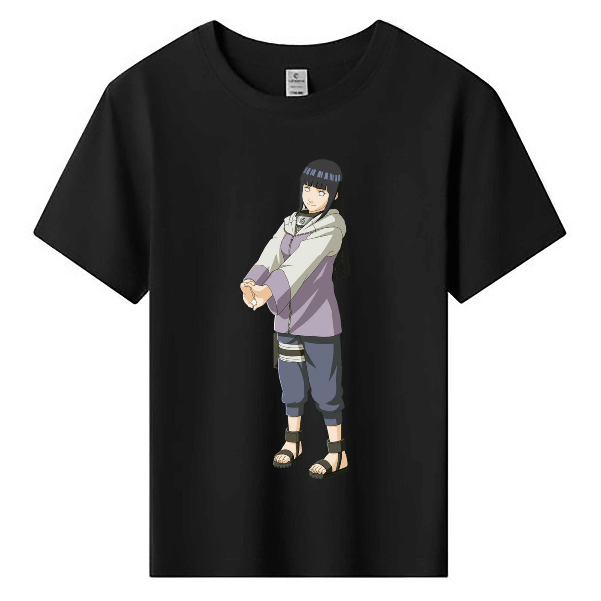 （画像用） NARUTO -ナルト- 日向ヒナタ Hyūga Hinata 綿100％キッズTシャツ（フロントプリント）