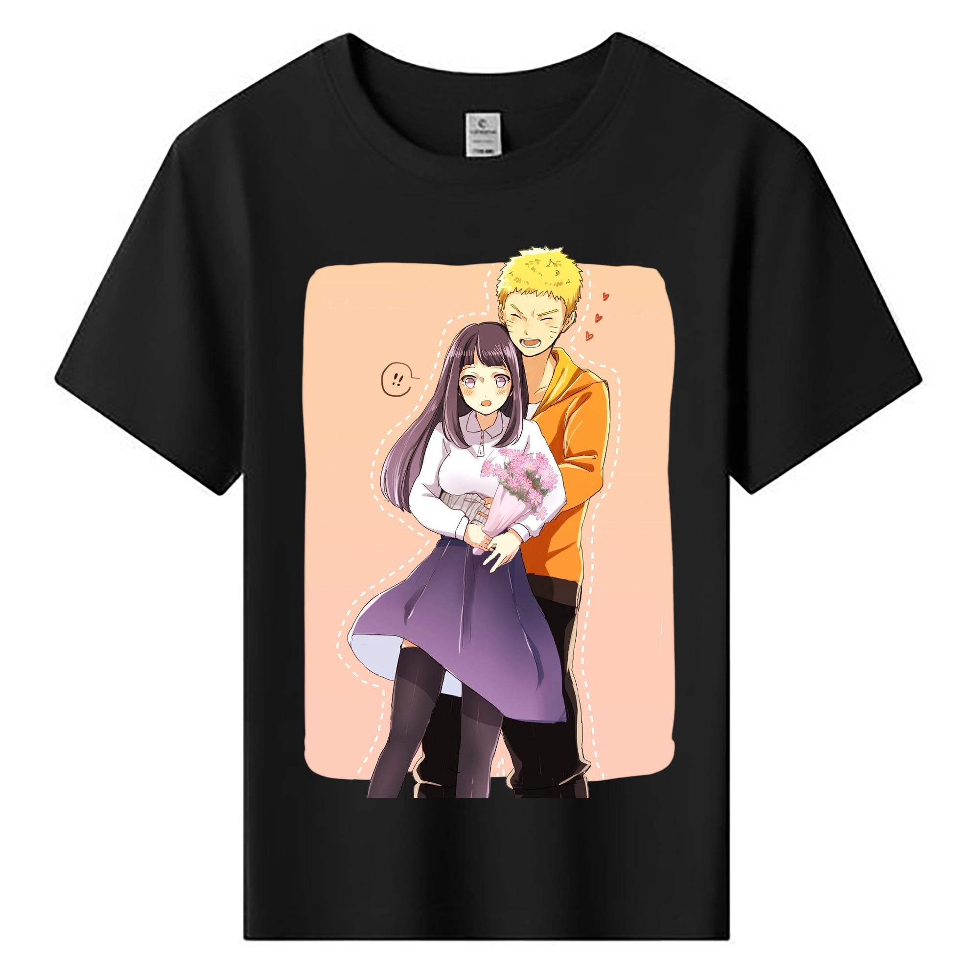 （画像用） NARUTO -ナルト- 日向ヒナタ Hyūga Hinata 綿100％キッズTシャツ（フロントプリント）