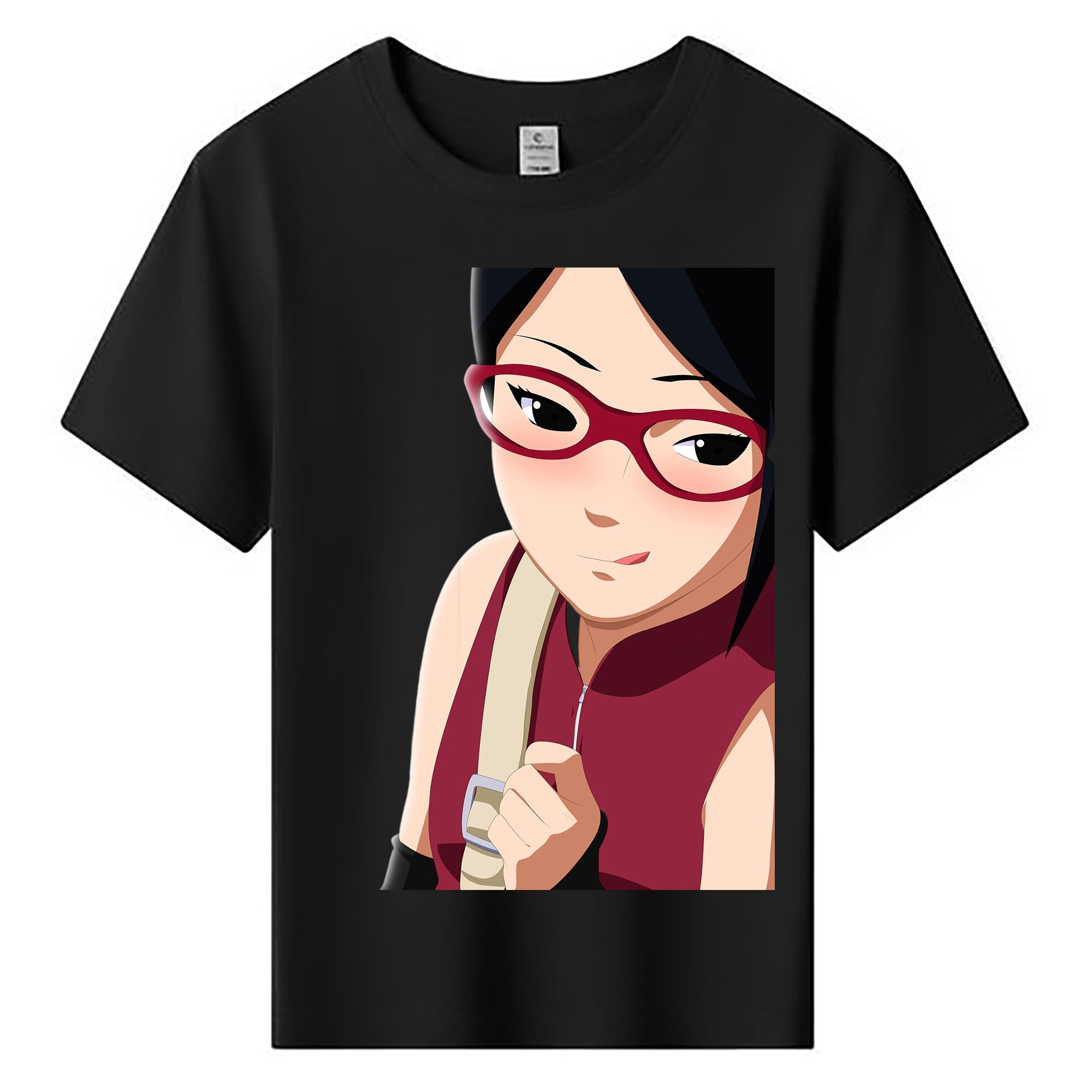 （画像用） NARUTO -ナルト- うちは サラダ Uchiha Sarada 綿100％キッズTシャツ（フロントプリント）