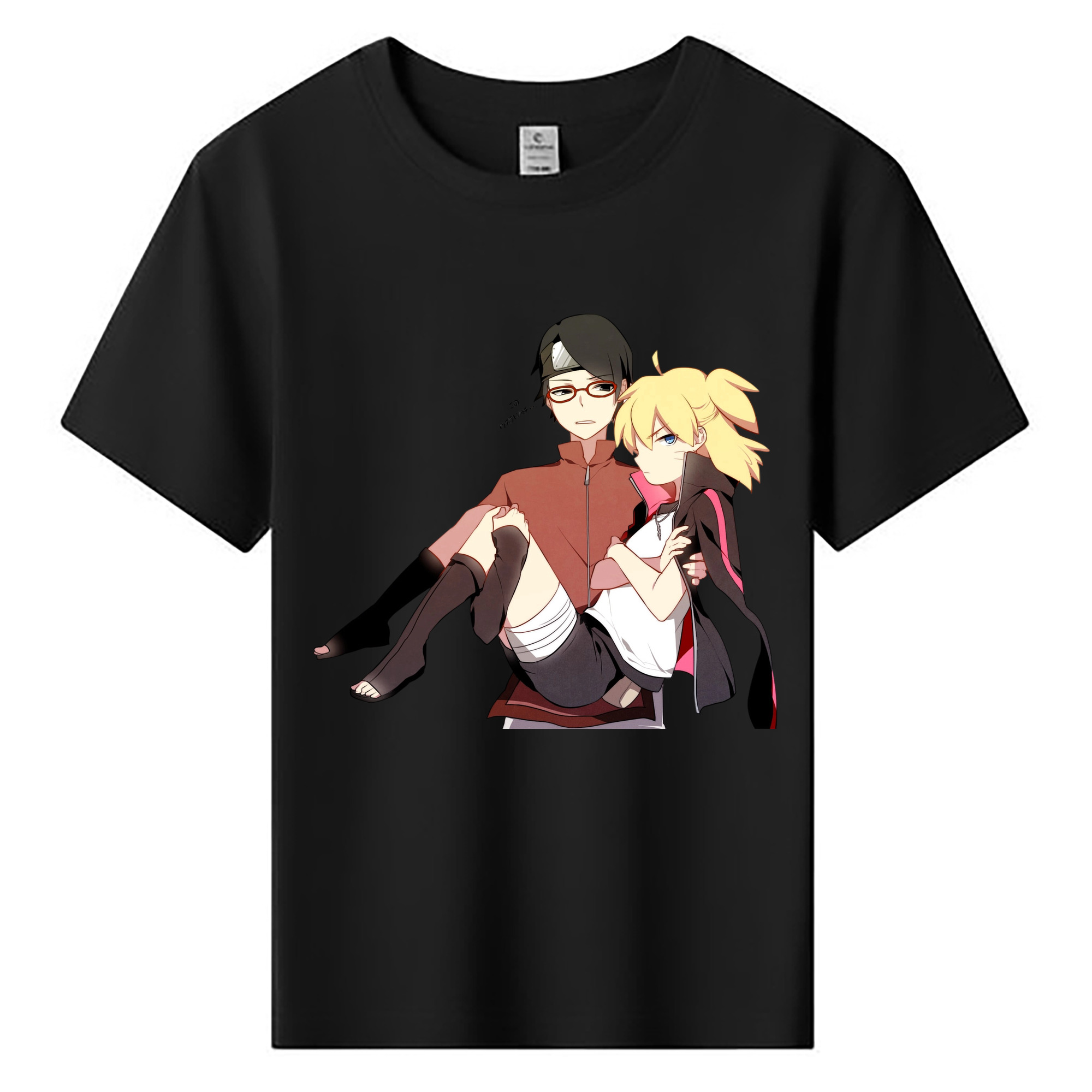 （画像用） NARUTO -ナルト- うちは サラダ Uchiha Sarada 綿100％キッズTシャツ（フロントプリント）