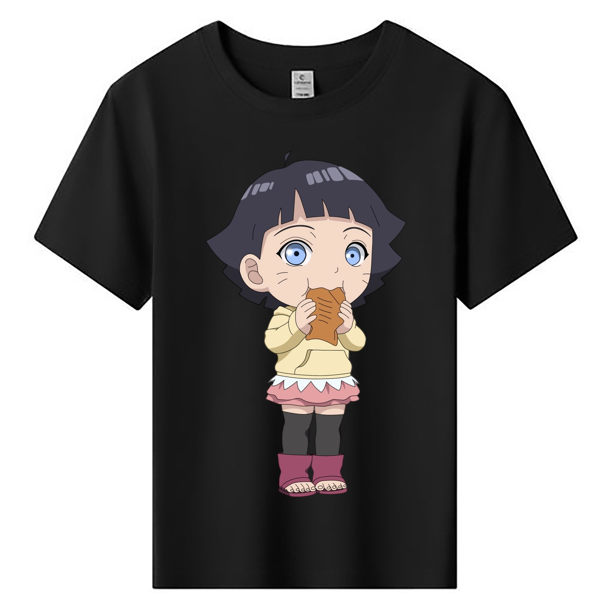（画像用） NARUTO -ナルト- うずまき ヒマワリ Uzumaki Himawari 綿100％キッズTシャツ（フロントプリント）