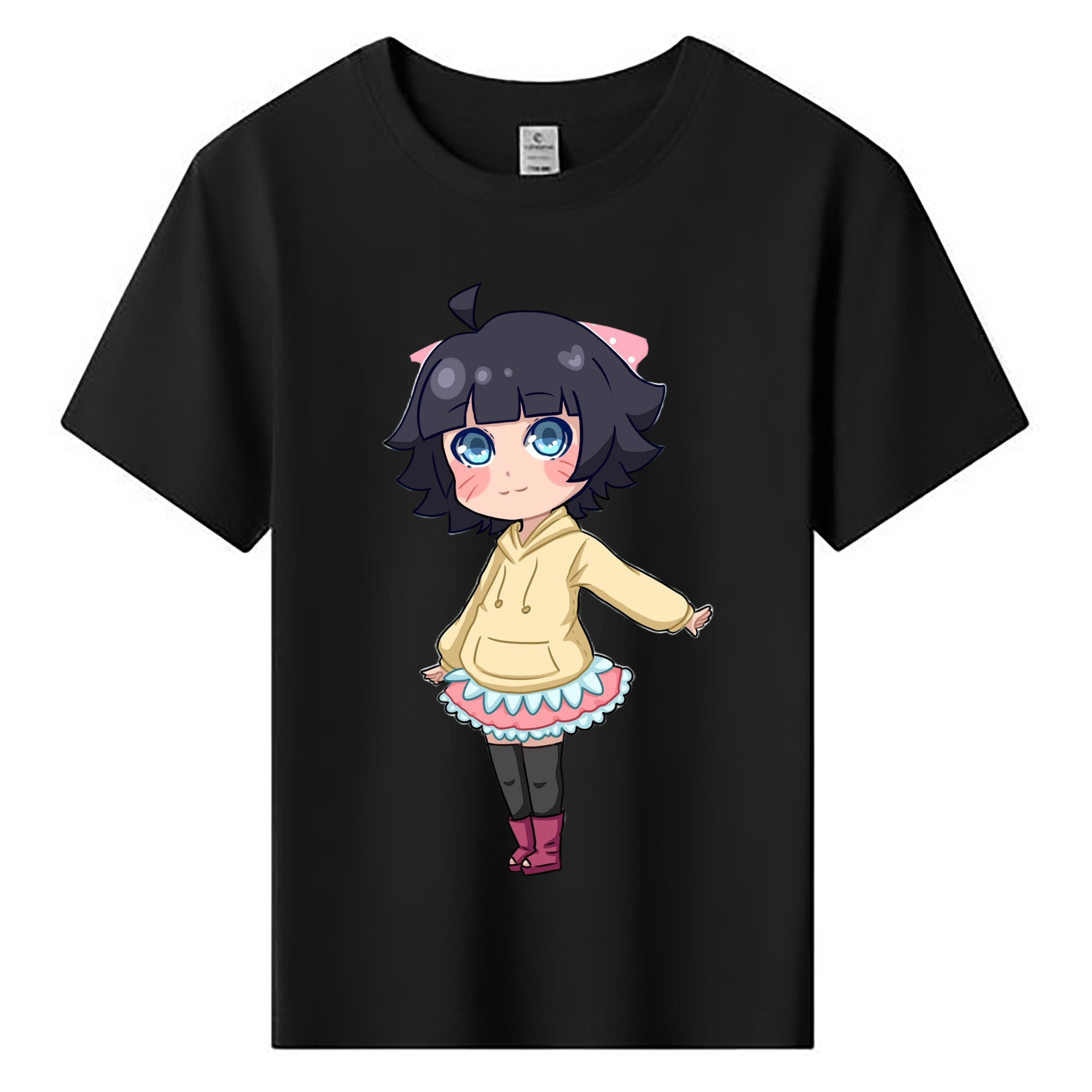 （画像用） NARUTO -ナルト- うずまき ヒマワリ Uzumaki Himawari 綿100％キッズTシャツ（フロントプリント）